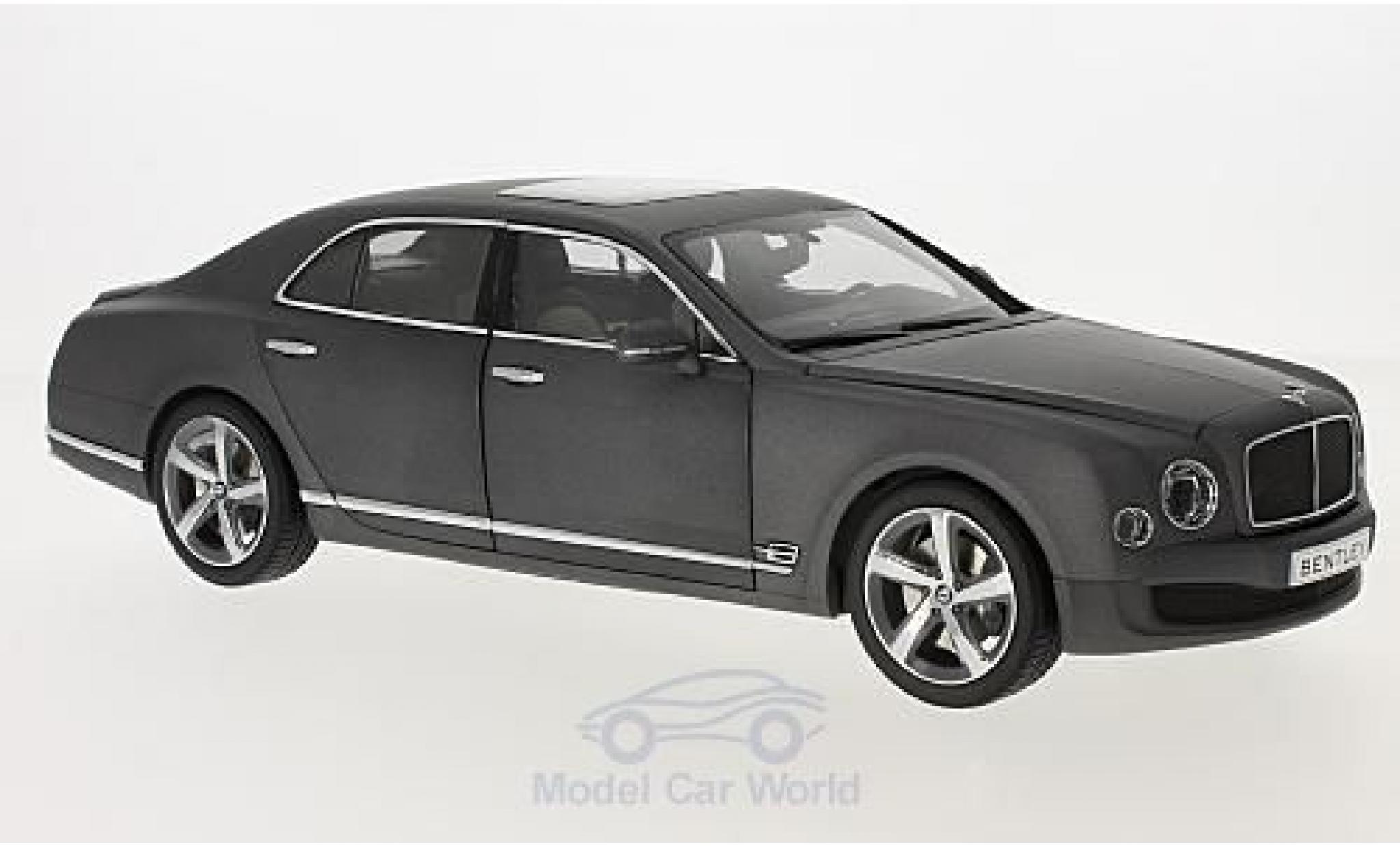 Bentley Mulsanne 1/18 Kyosho Speed matt-grijs 2014 modelauto