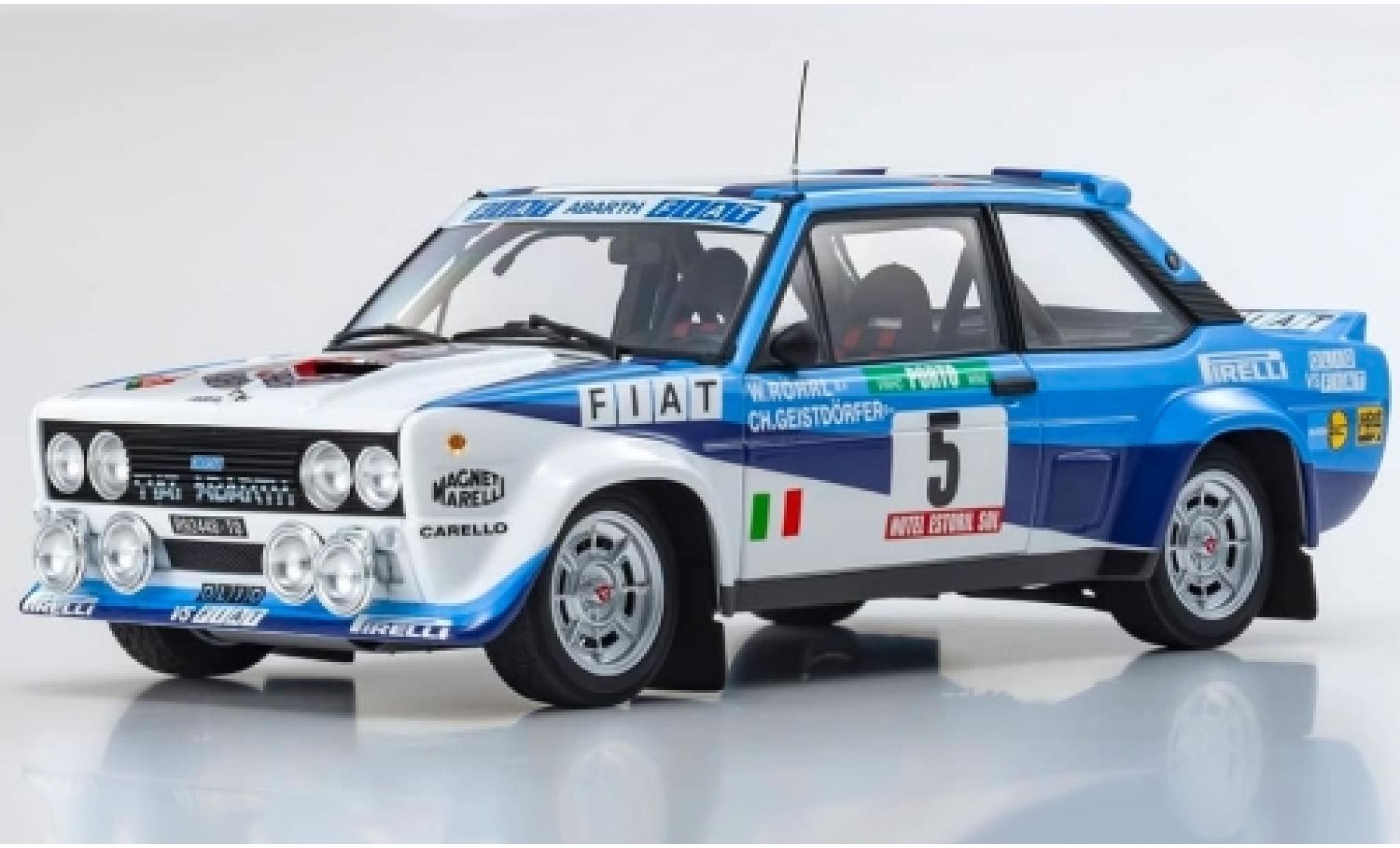 Fiat 131 1/18 Kyosho Abarth No.5 Italia Rallye WM Rally Portugal 1980 W.R&ouml;hrl/C.Geistd&ouml;rfer modelauto