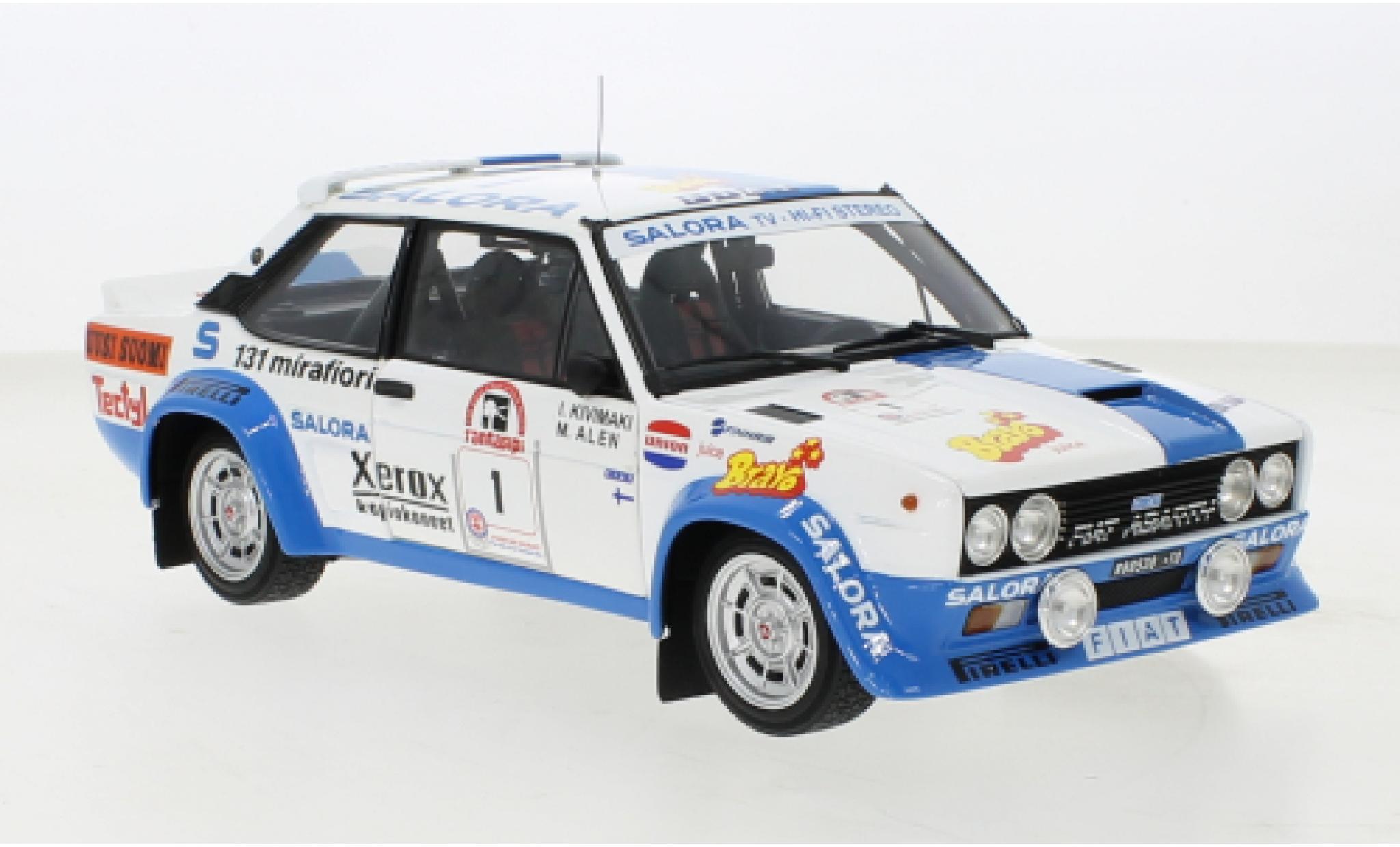 Fiat 131 1/18 Kyosho Abarth No.1 Rallye WM Rallye Finnland 1980 modelauto