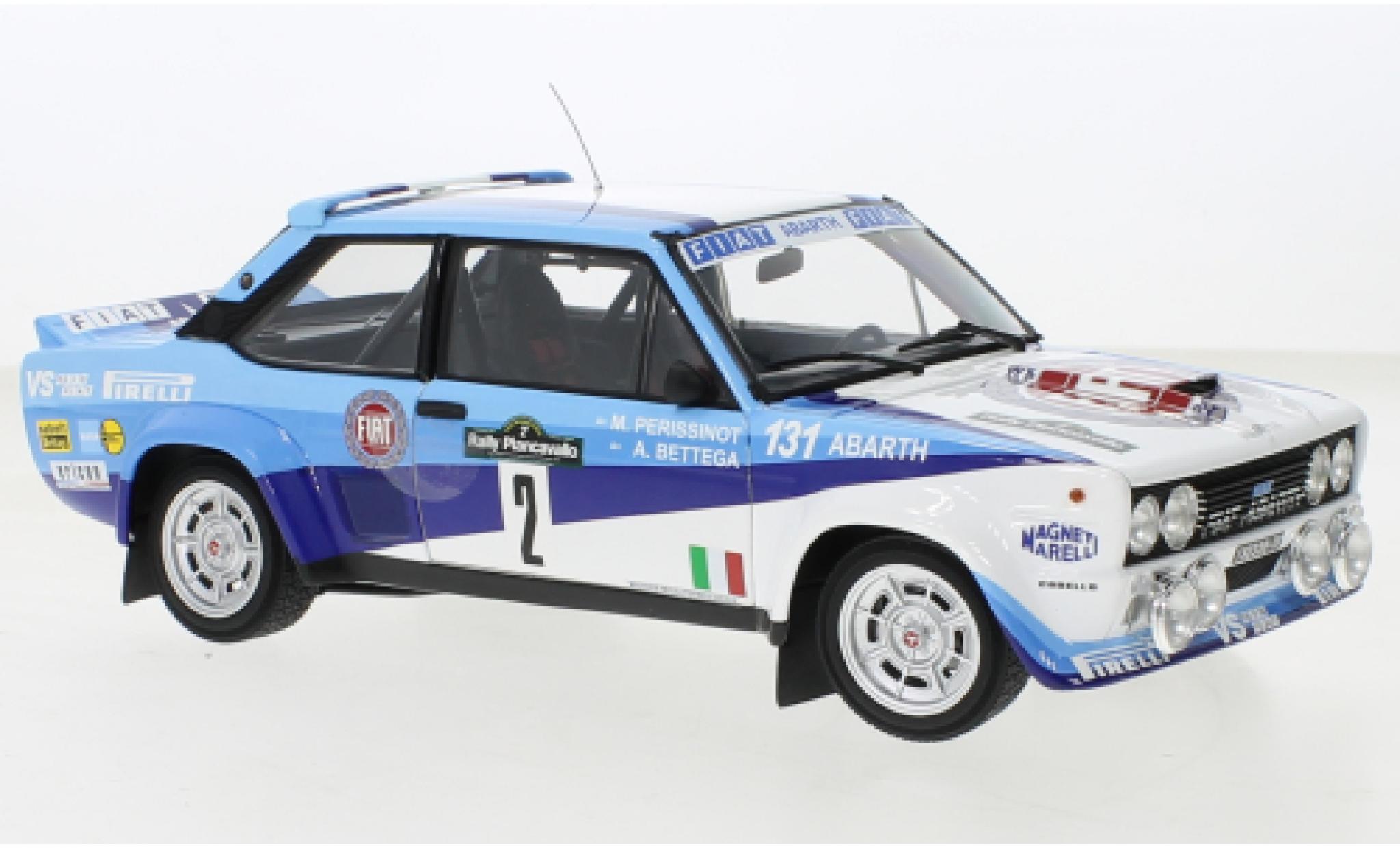 Fiat 131 1/18 Kyosho Abarth No.2 Rallye Piancavallo 1980 modelauto