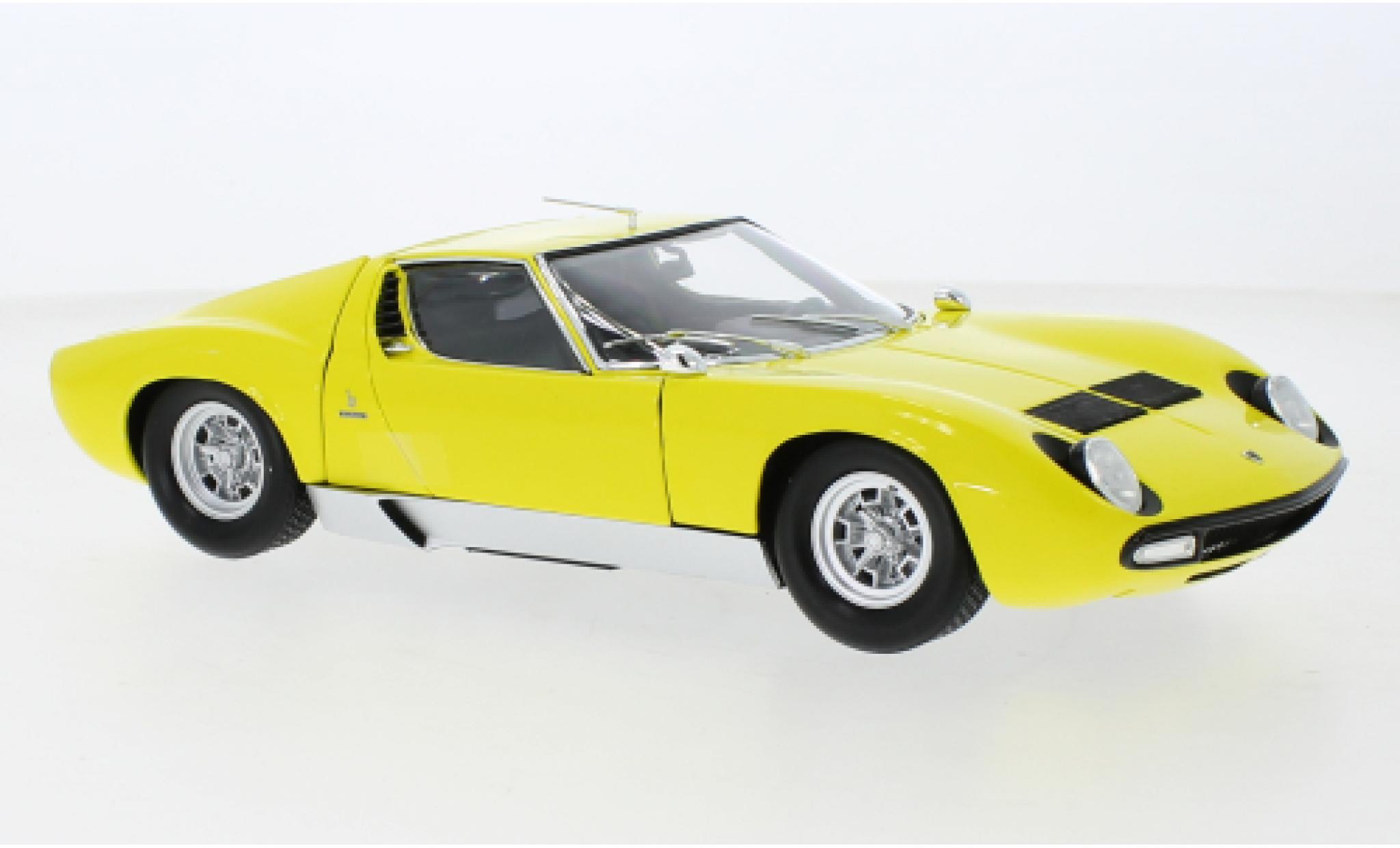 Lamborghini Miura 1/18 Kyosho P400 SV geel 1970 modelauto