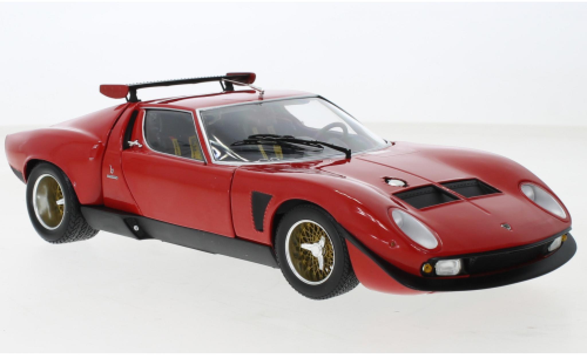 Lamborghini Miura 1/18 Kyosho SVR rood/zwart modelauto