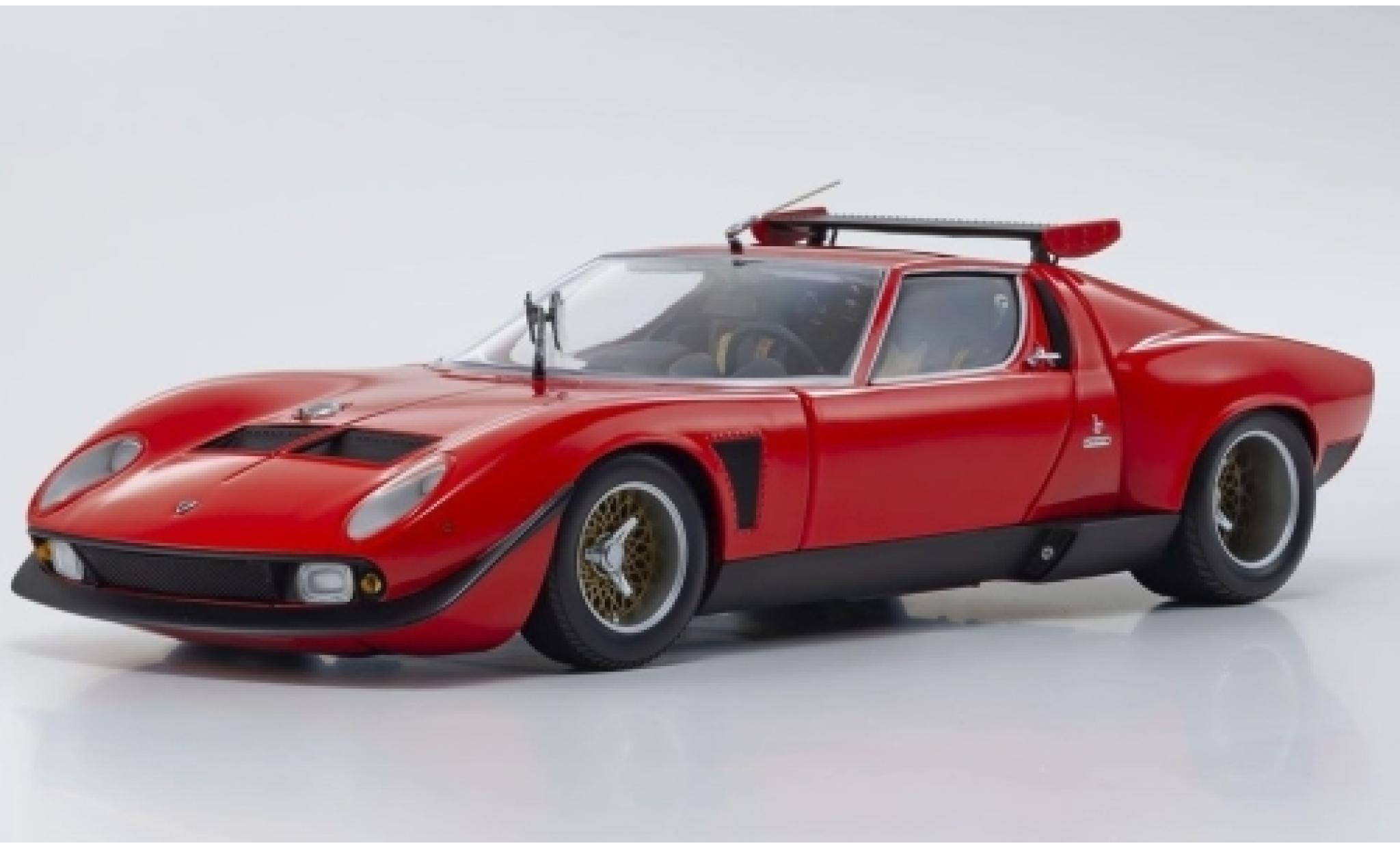 Lamborghini Miura 1/18 Kyosho SVR rood/zwart modelauto