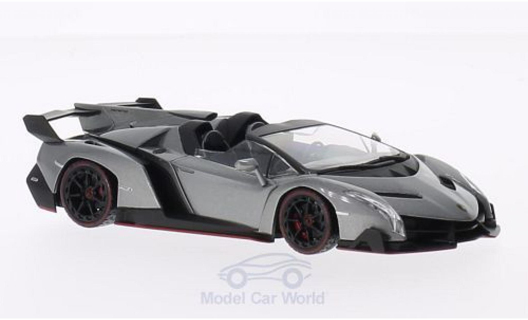 Lamborghini Veneno 1/43 Kyosho Roadster metallic grijs/groen modelauto