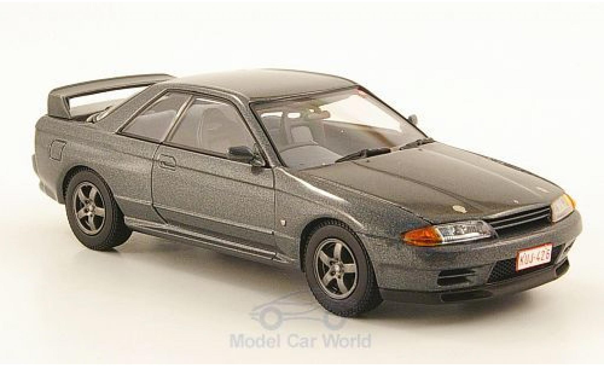Nissan Skyline 1/43 Kyosho GT-R (BNR 32) metallic grijs RHD N&uuml;rburgring Test Car modelauto