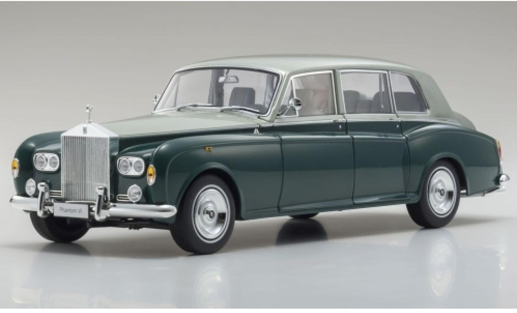 Rolls Royce Phantom 1/18 Kyosho VI groen/grijs RHD modelauto