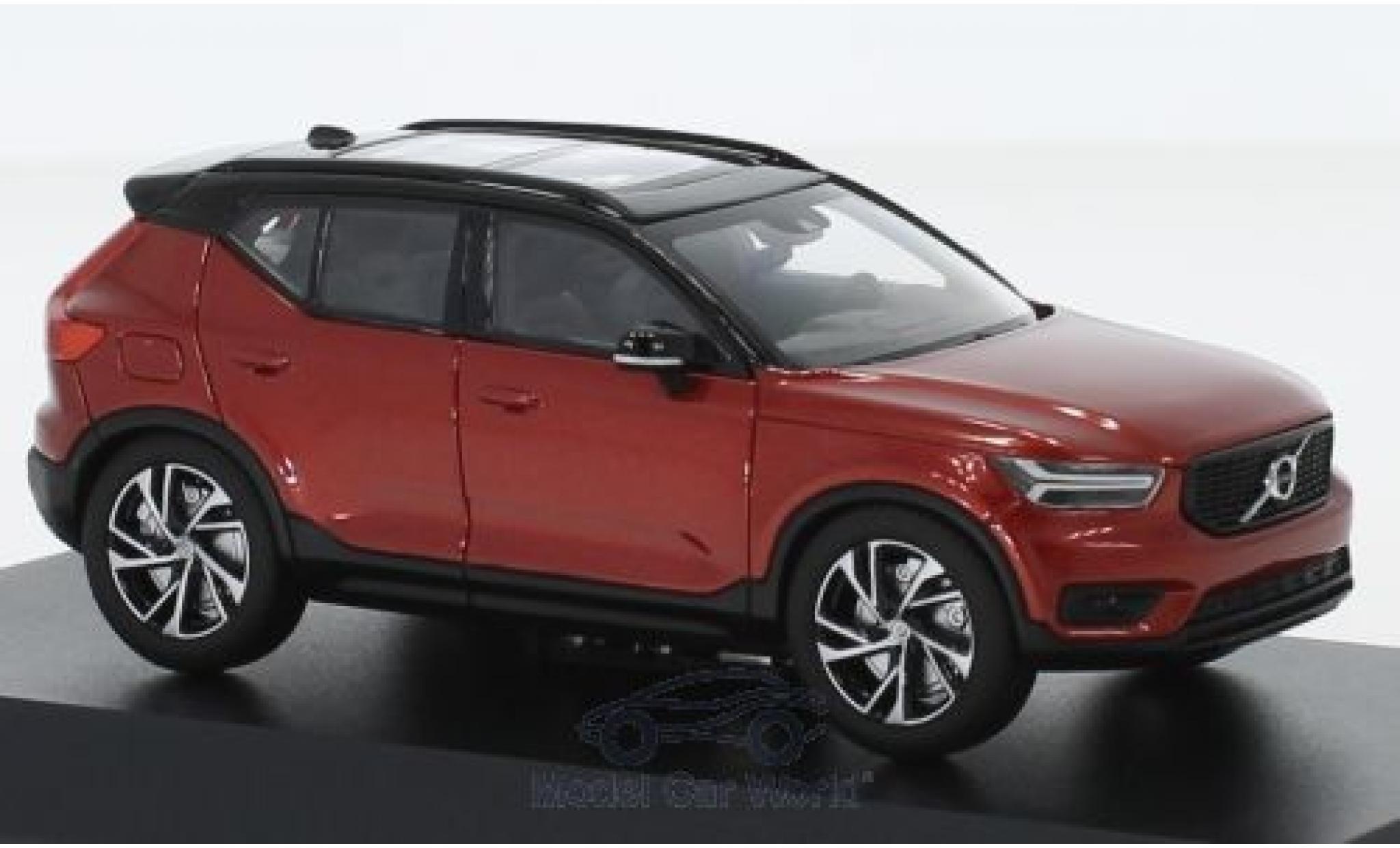 Volvo XC 1/43 Kyosho 40 metallic rood modelauto