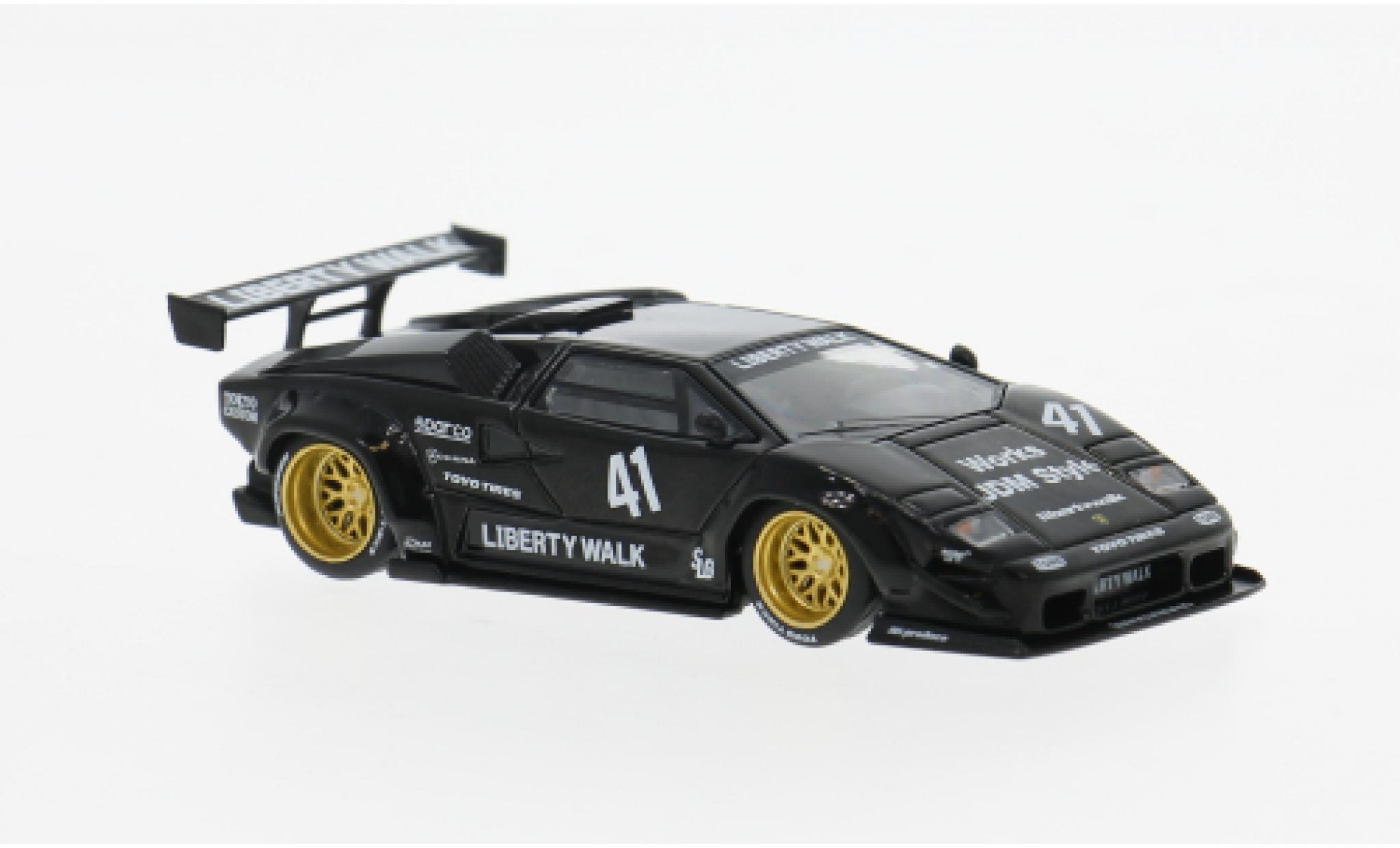 Lamborghini Countach 1/64 Mini GT LB-Works zwart 2024 1:64 modelauto