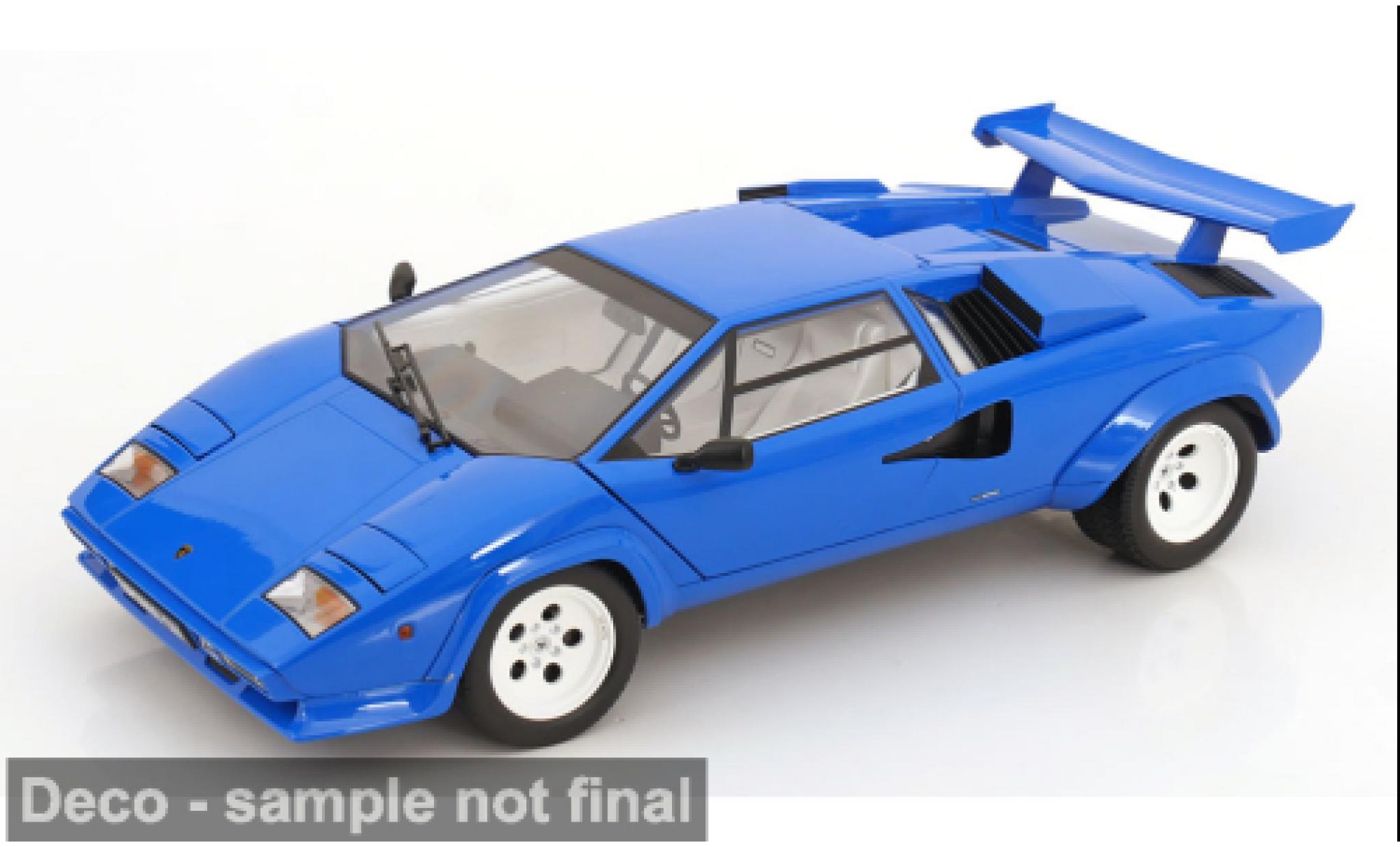 Lamborghini Countach 1/12 KK Scale LP 5000S QV blauw 1985 1:12 modelauto