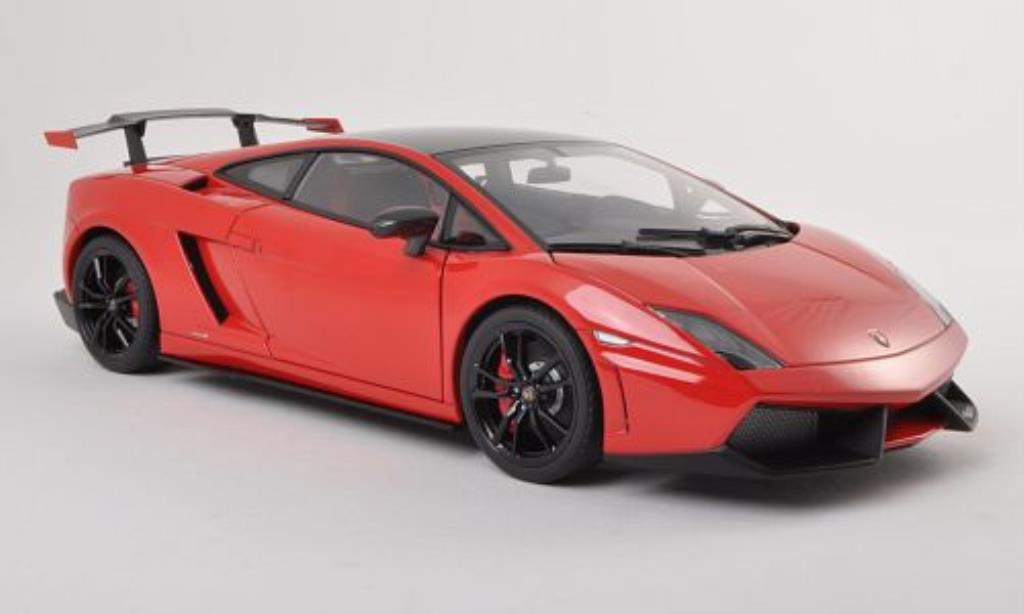 Lamborghini Gallardo 1/18 Autoart LP570 Supertrofeo Stradale rood/zwart 2011 modelauto
