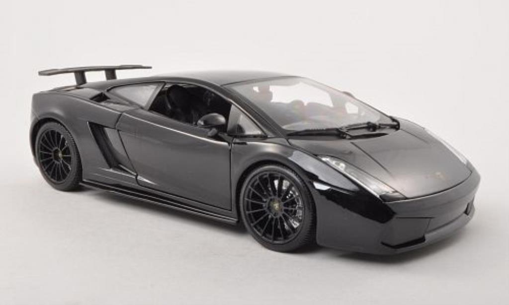 Lamborghini Gallardo 1/18 Maisto Superlegerra zwart 2007 modelauto