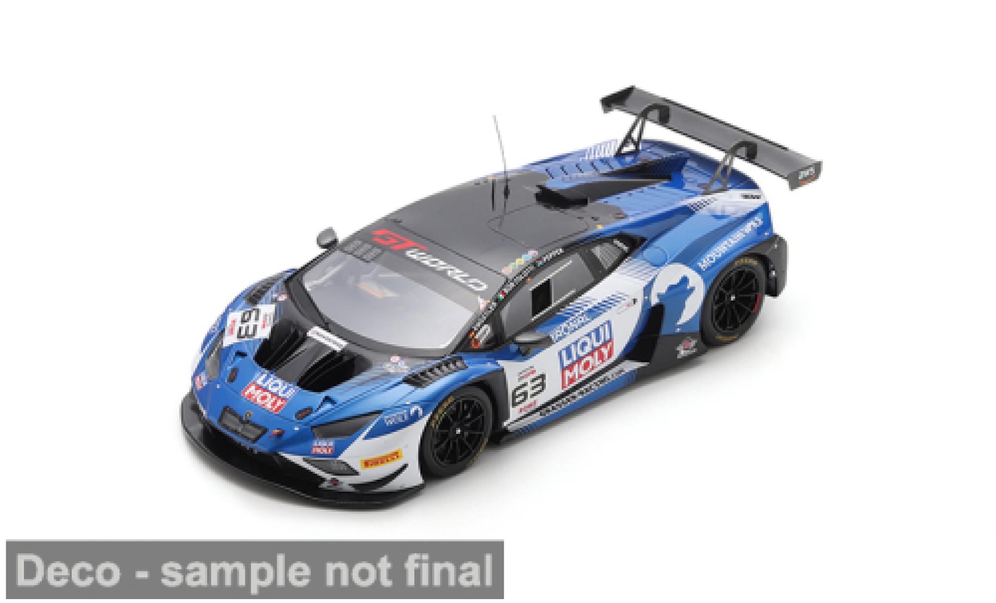 Lamborghini Huracan 1/18 Spark GT3 EVO 2 24h Spa 2025 Grasser Racing Team #63 M.Bortolotti/L.Engstler 1:18 modelauto