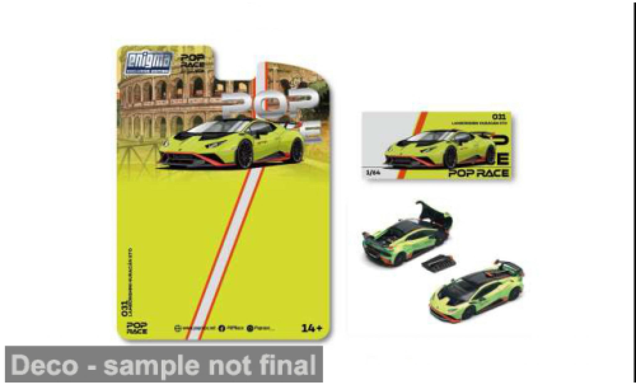 Lamborghini Huracan 1/64 Pop Race STO groen Enigma Exclusive 1:64 modelauto