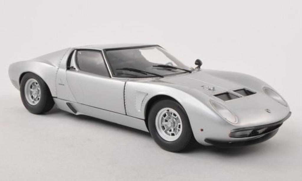 Lamborghini Miura Jota 1/18 Kyosho Jota SVJ grijs modelauto