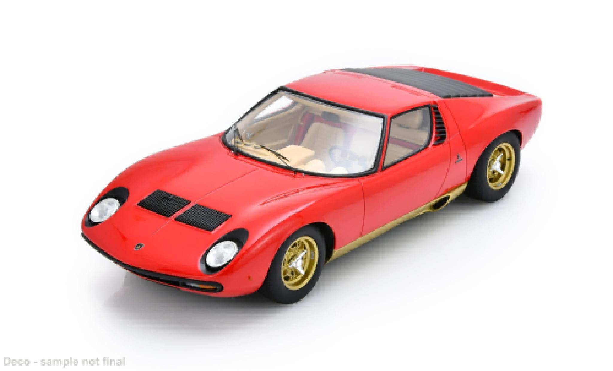 Lamborghini Miura 1/18 Spark SV rood 1971 1:18 modelauto