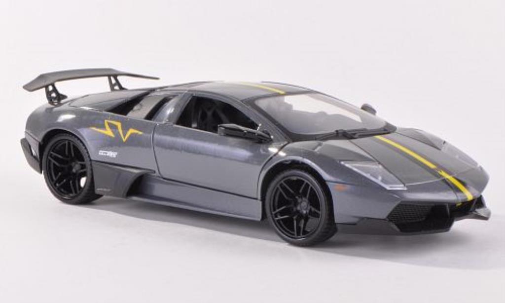 Lamborghini Murcielago LP670-4 1/24 Motormax LP670-4 SV grijs/matt-zwart modelauto