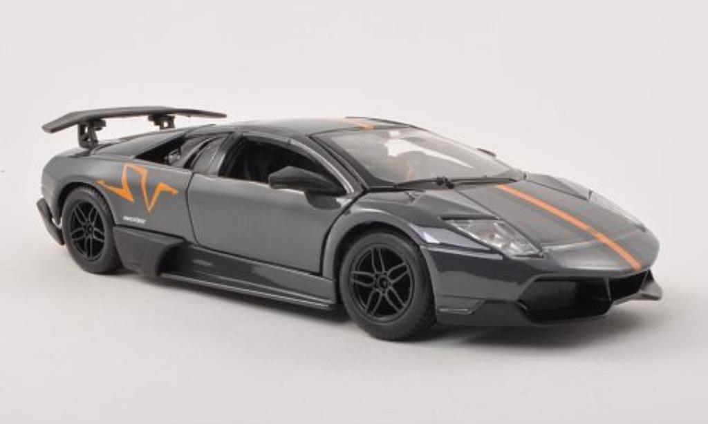 Lamborghini Murcielago LP670-4 1/24 Burago LP670-4 SV grijs/oranje/zwart modelauto
