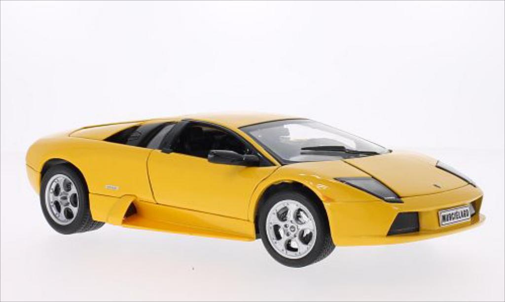 Lamborghini Murcielago 1/18 Welly metallic geel modelauto