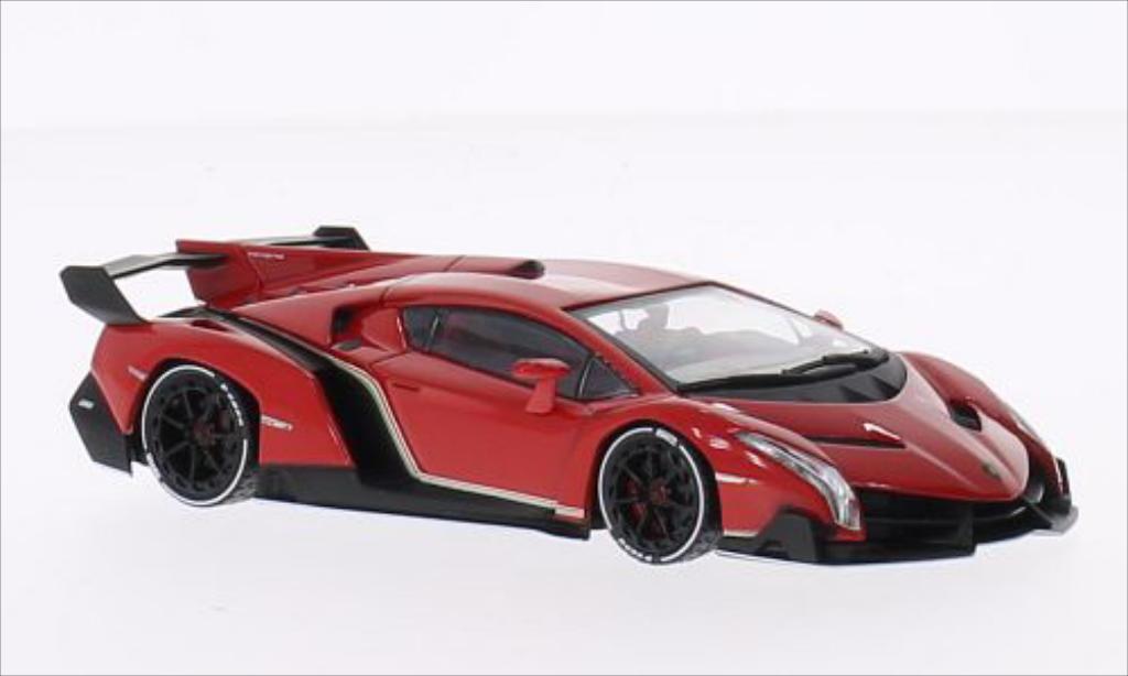 Lamborghini Veneno 1/43 Kyosho metallic rood/wit modelauto