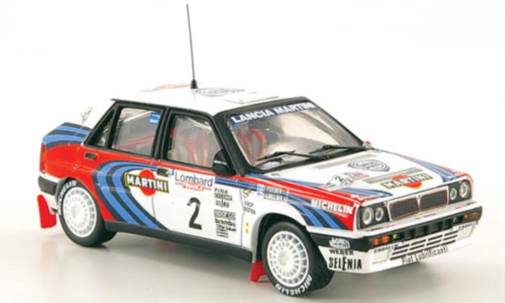 Lancia Delta 1/43 Vitesse Integrale 16V No.2 Martini Rally England 1991 /Piironen modelauto