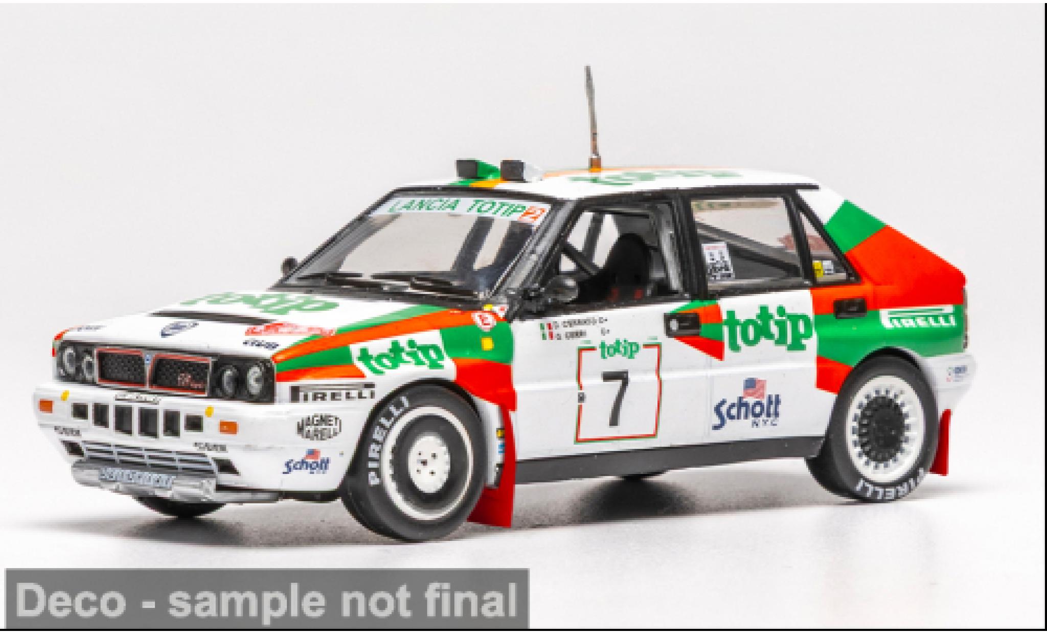 Lancia Delta 1/43 IXO Integrale 16V Rally San Remo 1987 #7 D.Cerrato/G.Cerri 1:43 modelauto