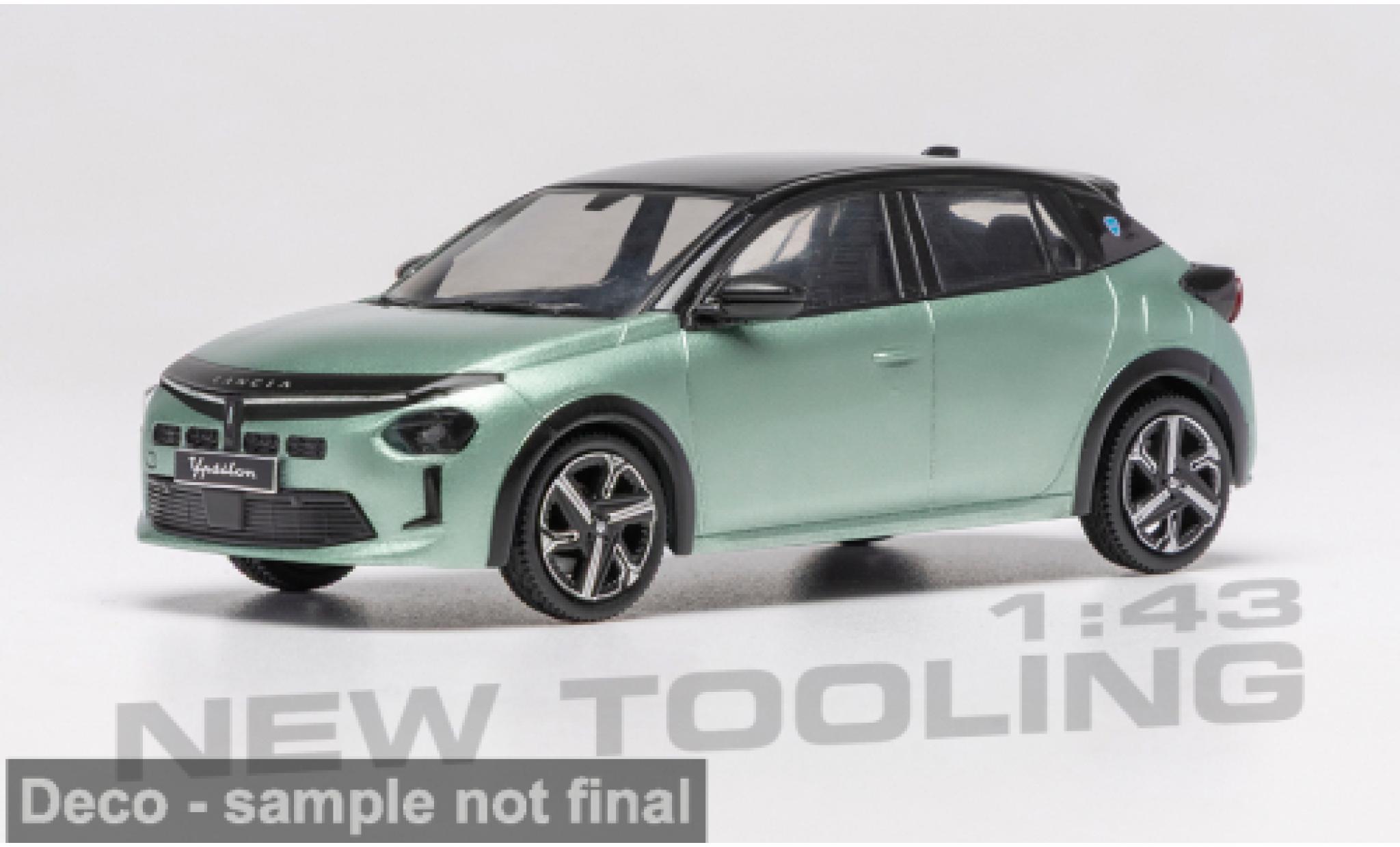 Lancia Ypsilon 1/43 IXO groen/zwart 2025 1:43 modelauto