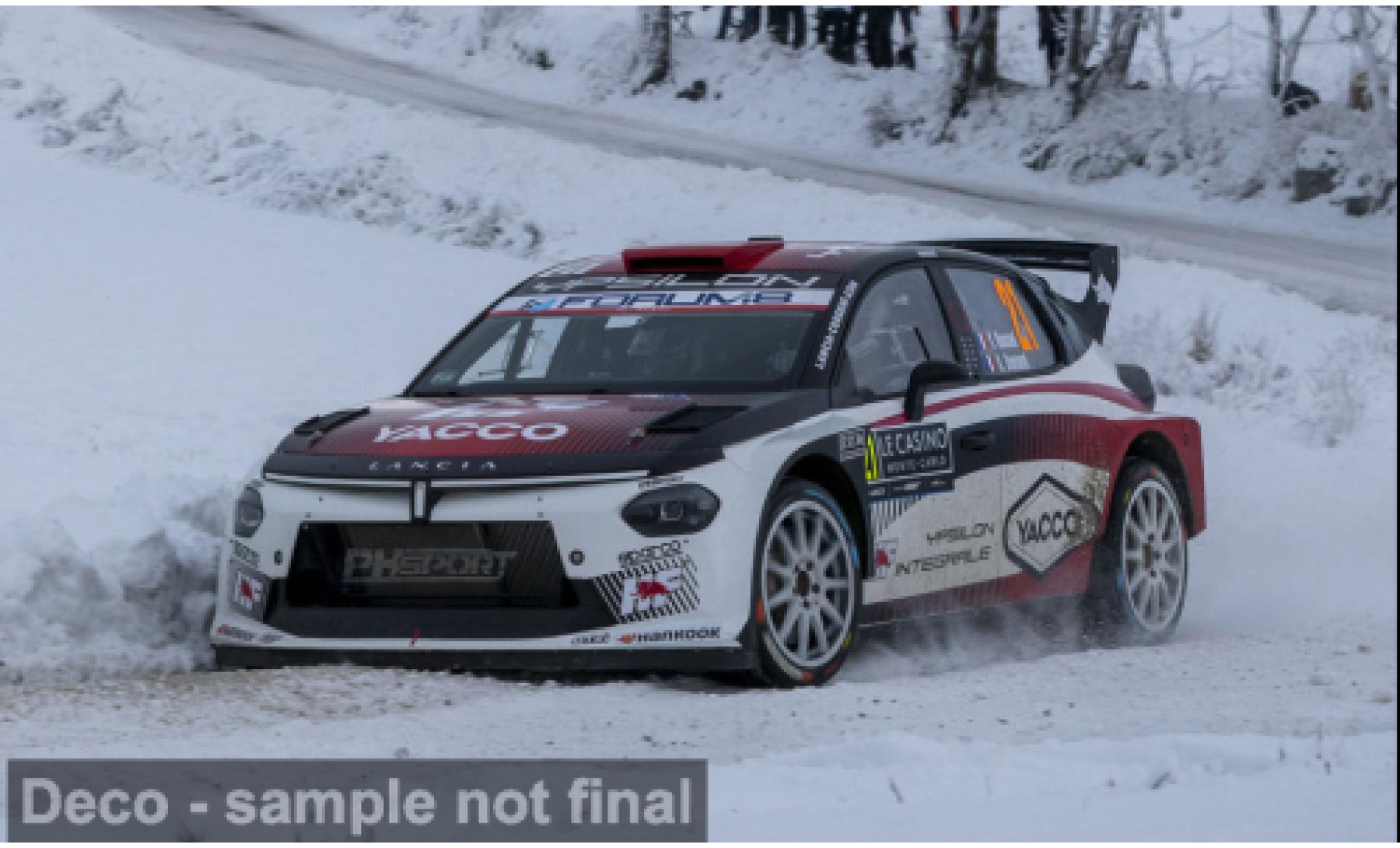 Lancia Ypsilon 1/43 IXO Rally2 HF Integrale Rallye Monte Carlo 2026 #21 Y.Rossel/A.Dunand 1:43 modelauto