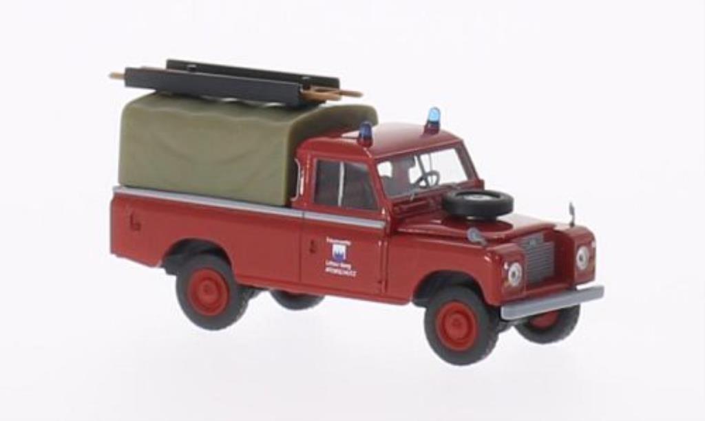 Land Rover 109 1/87 Brekina Plane Brandweer Littau Berg (CH) modelauto