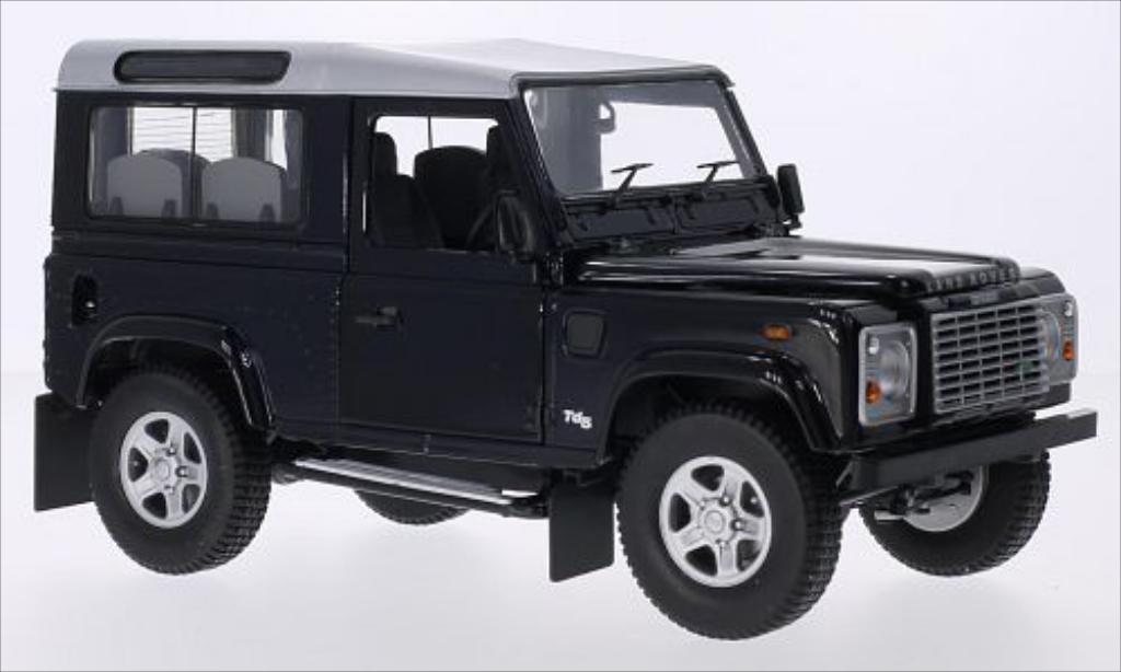 Land Rover Defender 1/18 Universal Hobbies 90 Station Wagon metallic blauw/grijs RHD modelauto
