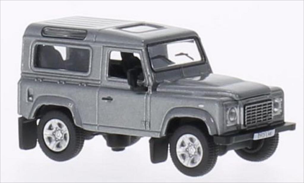 Land Rover Defender 1/76 Oxford 90 Station Wagon metallic grijs RHD 2013 modelauto