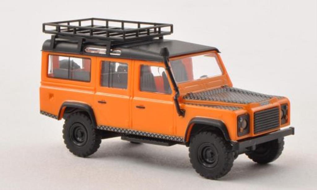Land Rover Defender 1/87 Busch oranje/matt-zwart 1983 modelauto