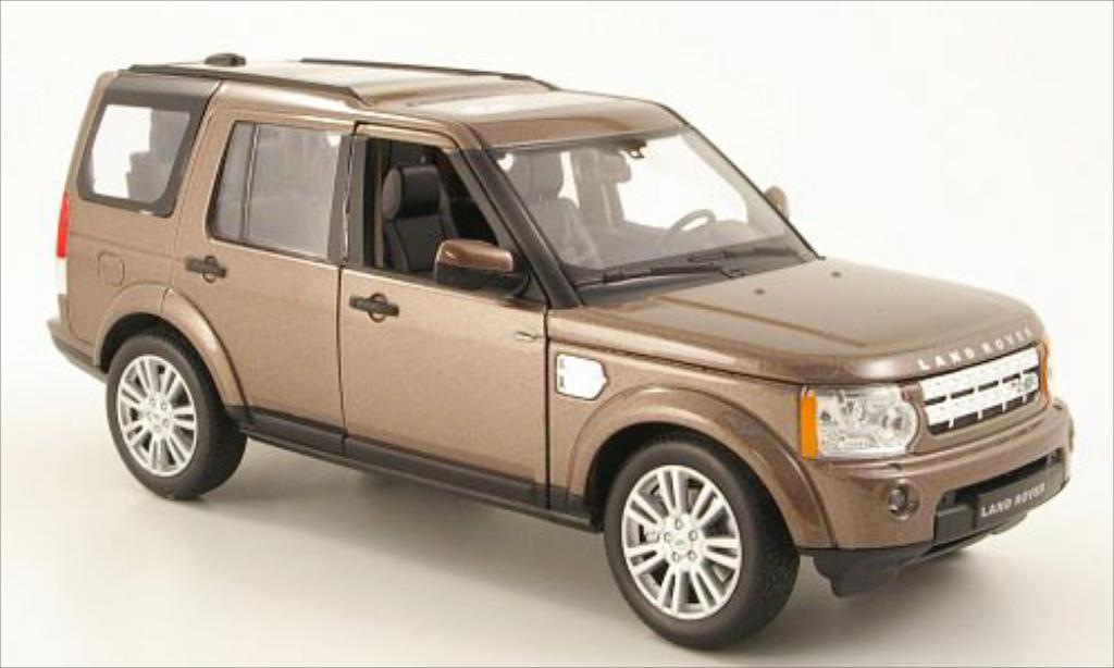 Land Rover Discovery 1/24 Welly 4 metallic bruin modelauto