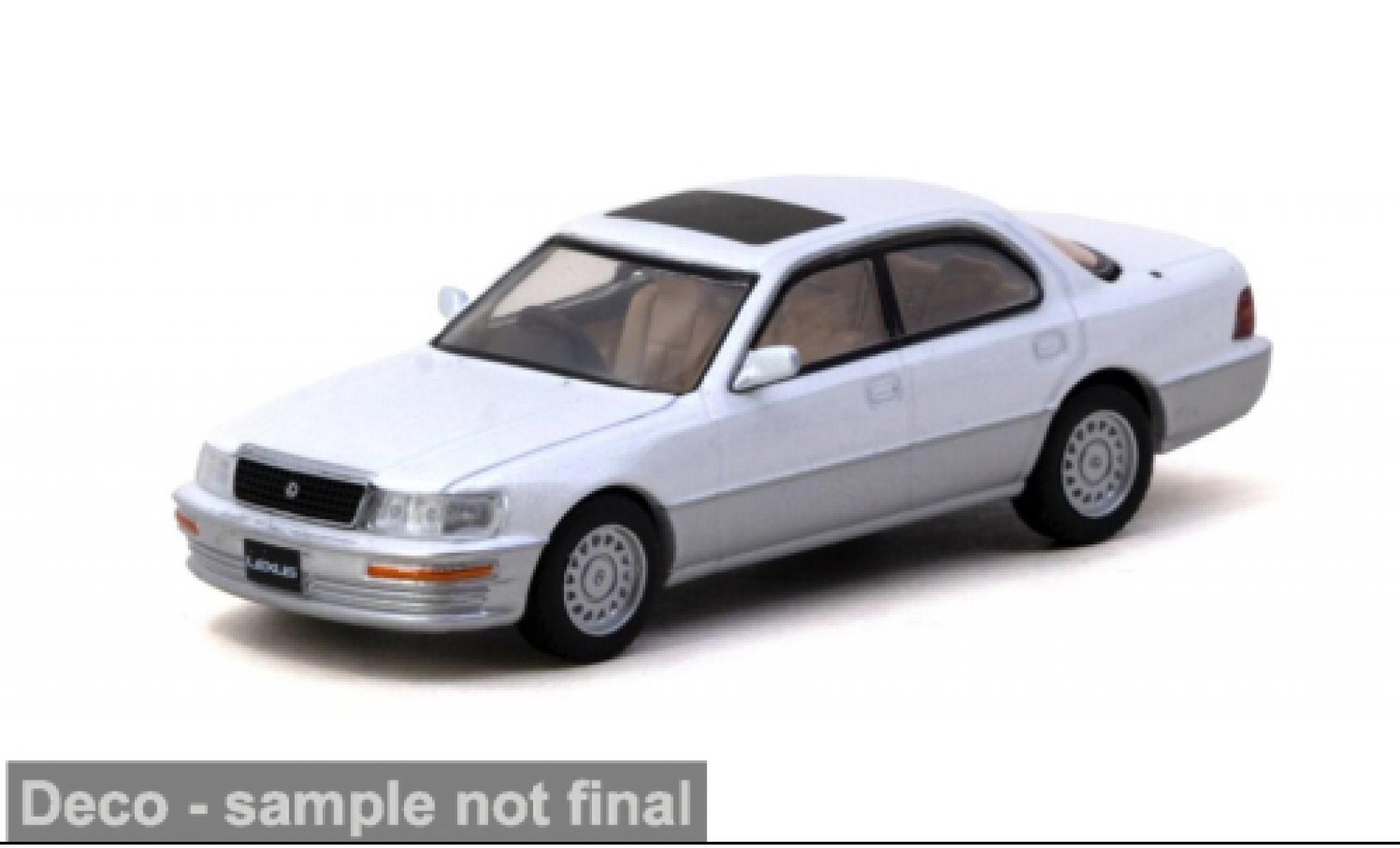 Lexus LS 1/64 Tarmac Works 400 (UCF10) wit/grijs 2001 1:64 modelauto