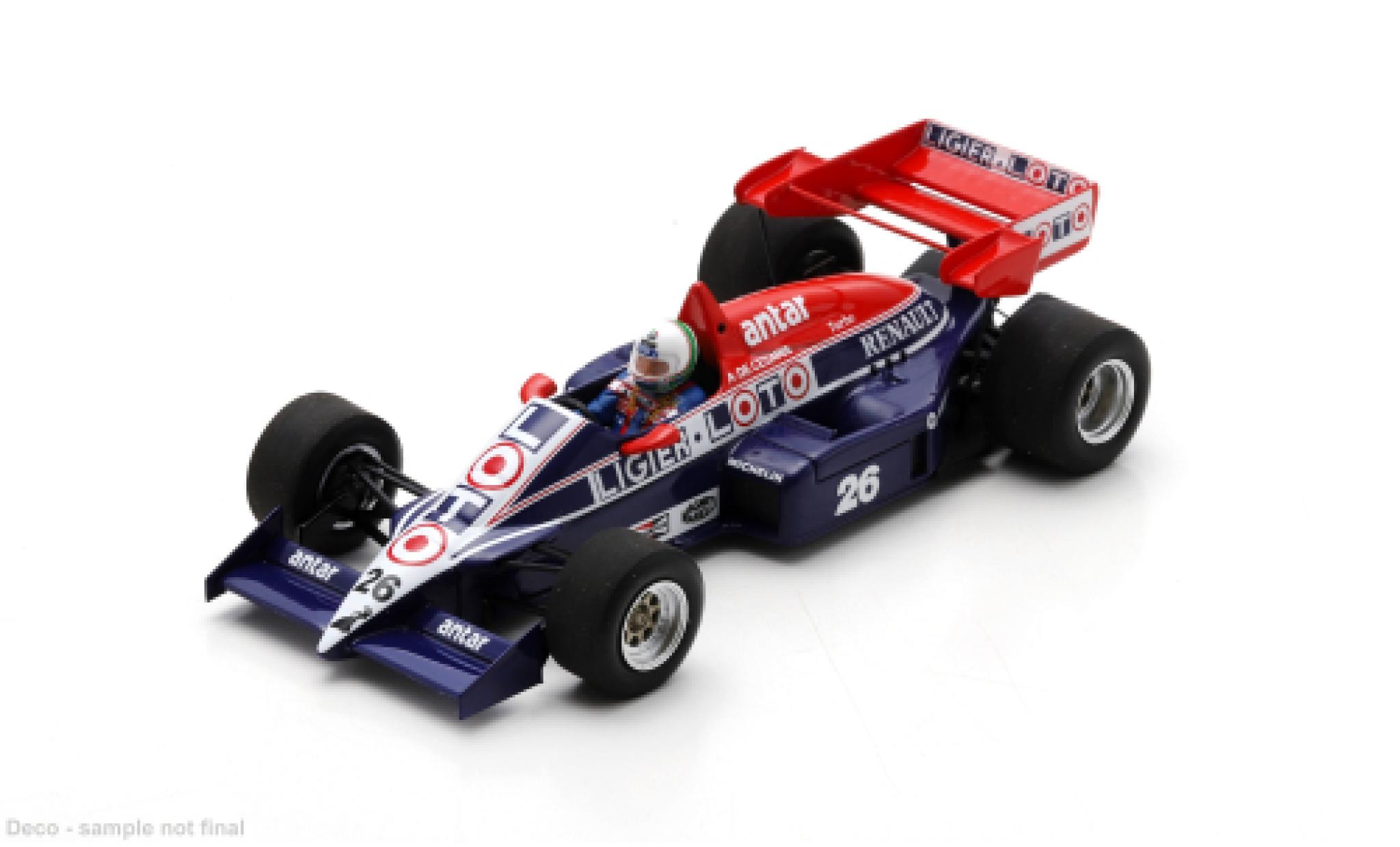 Ligier JS2 1/43 Spark 3 Formel 1 GP Deutschland 1984 #26 A.de Cesaris 1:43 modelauto