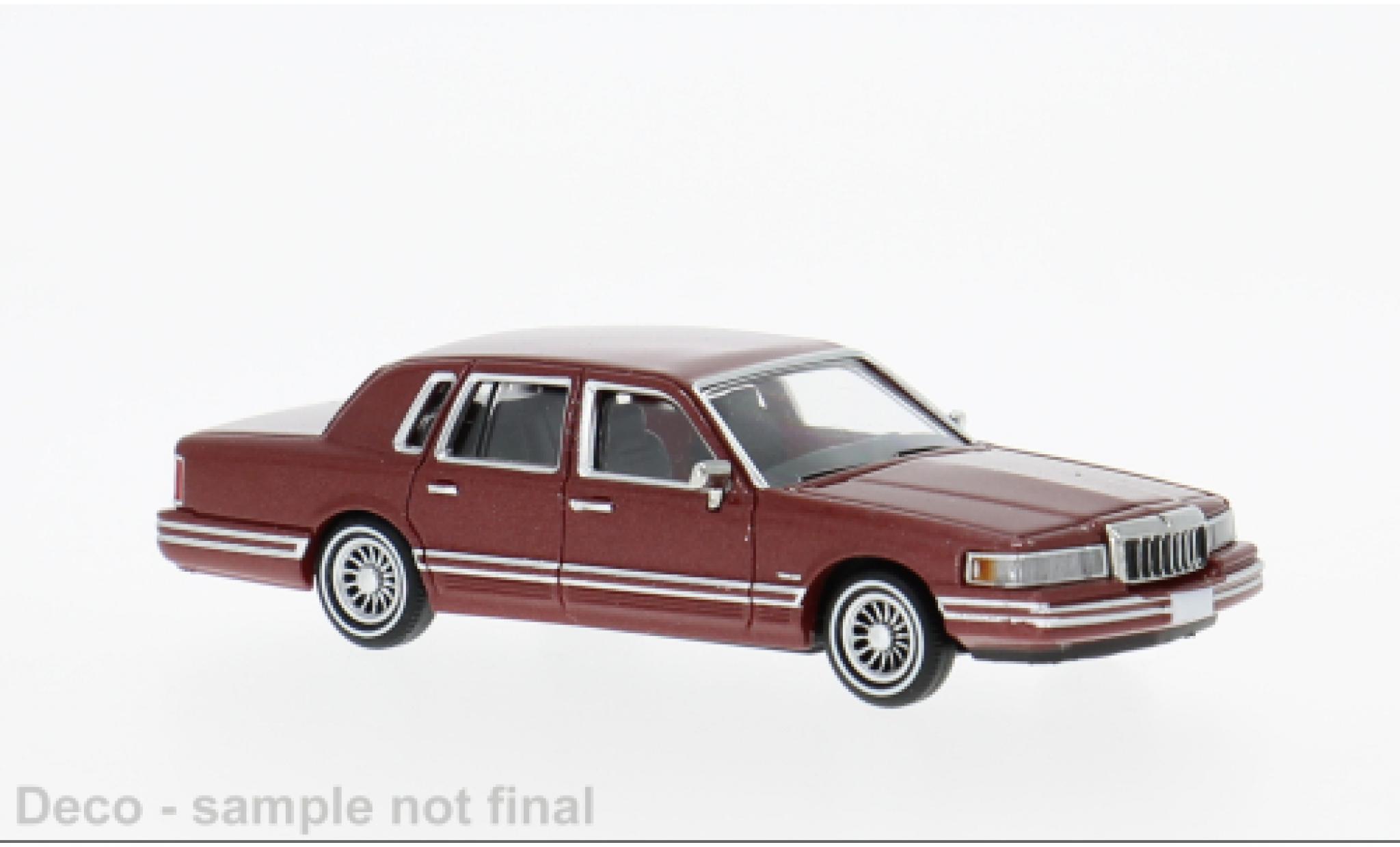 Lincoln Town Car 1/87 PCX87 rood 1991 1:87 modelauto
