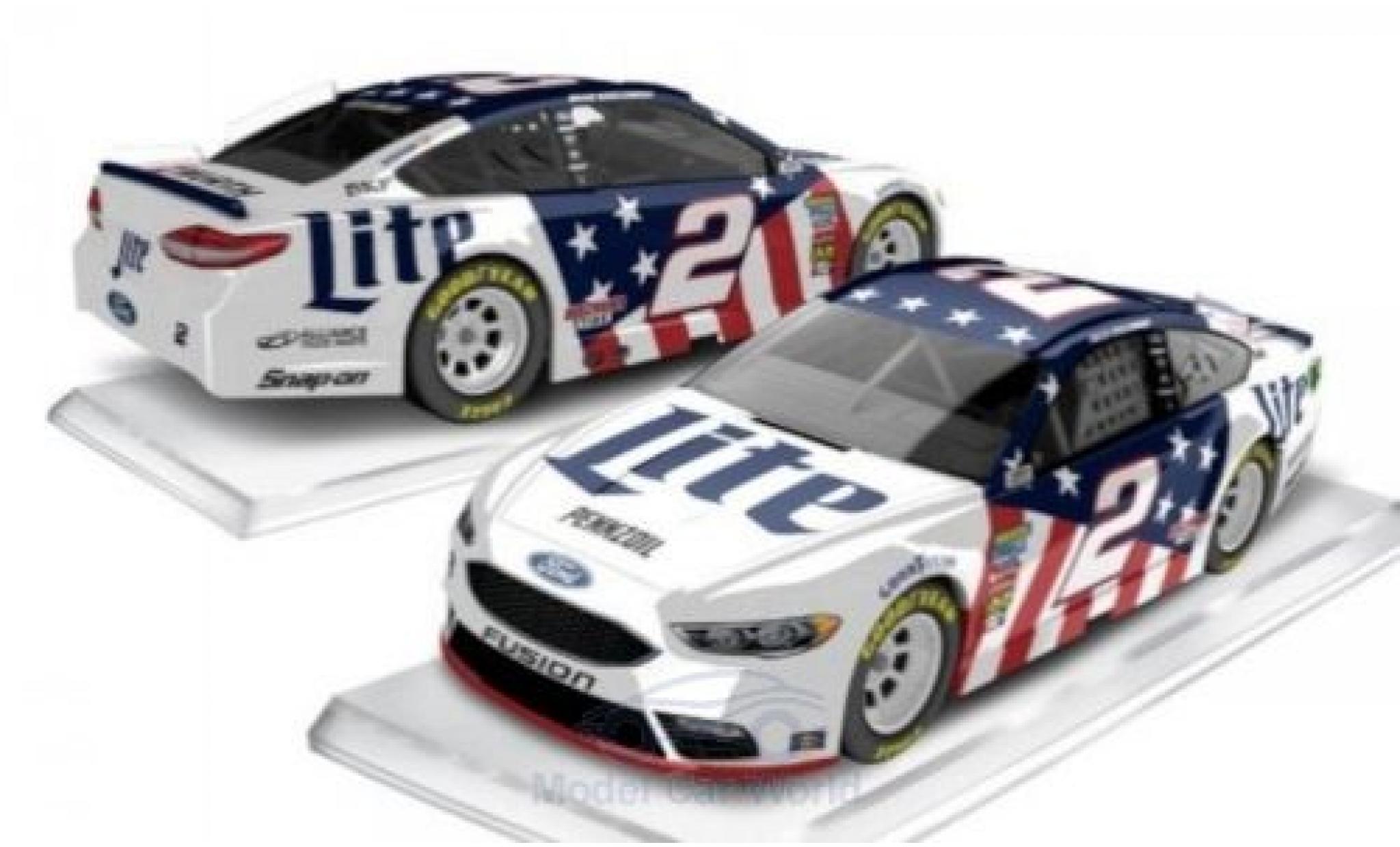 Ford Fusion 1/64 Lionel Racing No.2 Team Penske Miller Lite Nascar 2018 B.Keselowski modelauto
