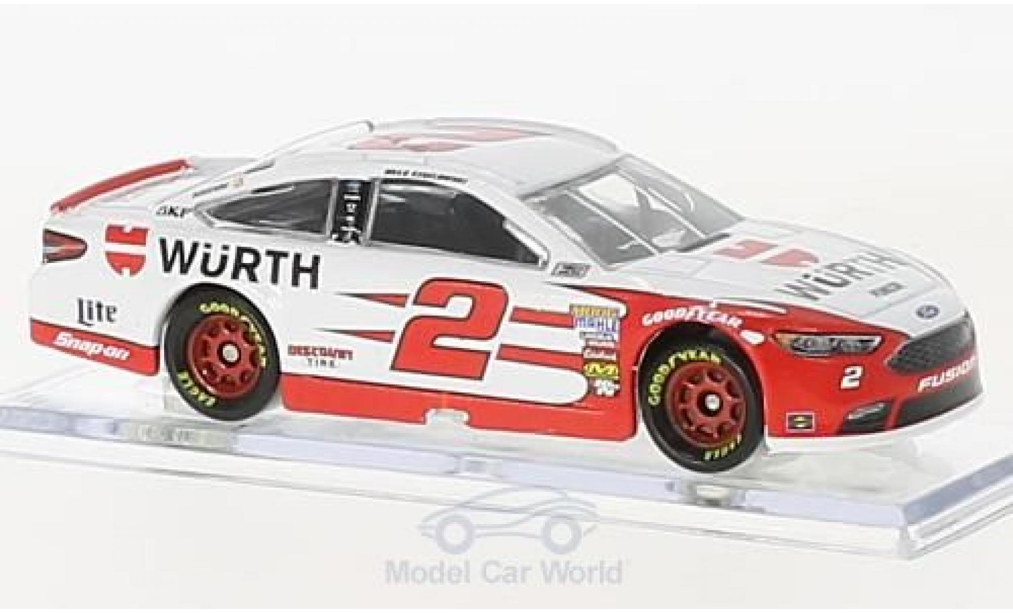 Ford Fusion 1/64 Lionel Racing No.2 Team Penske W&uuml;rth Nascar 2018 B.Keselowski ohne Vitrine modelauto