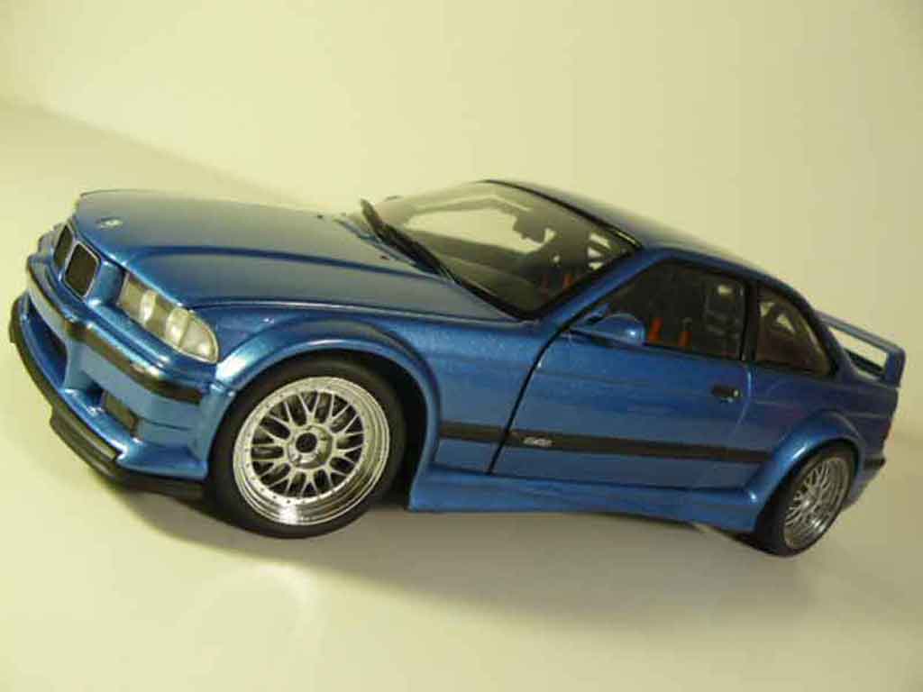 Bmw M3 E36 1/18 Ut Models GTR E36 blauw estoril modelauto