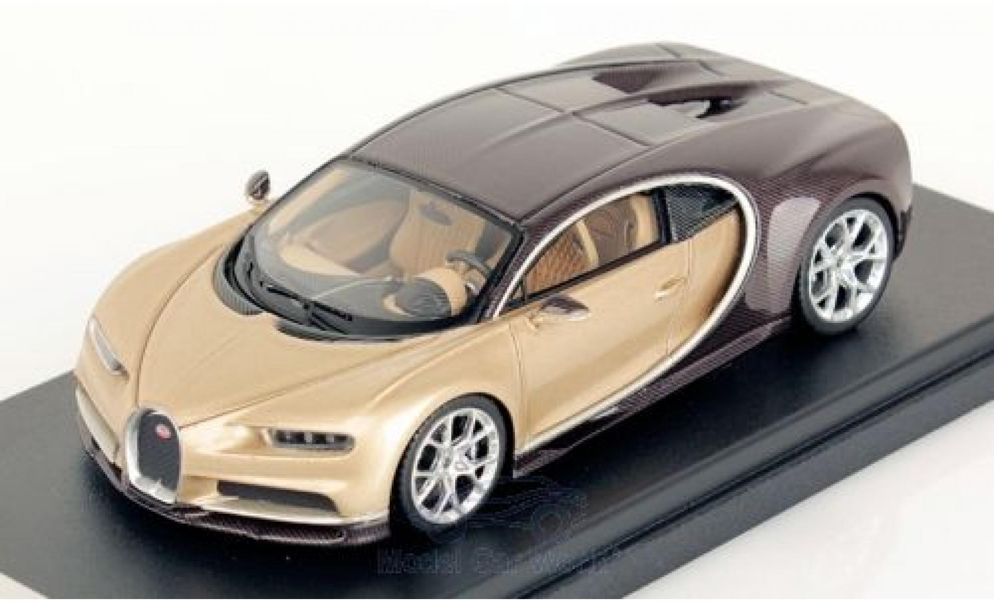 Bugatti Chiron 1/43 Look Smart metallic beige/bruin modelauto