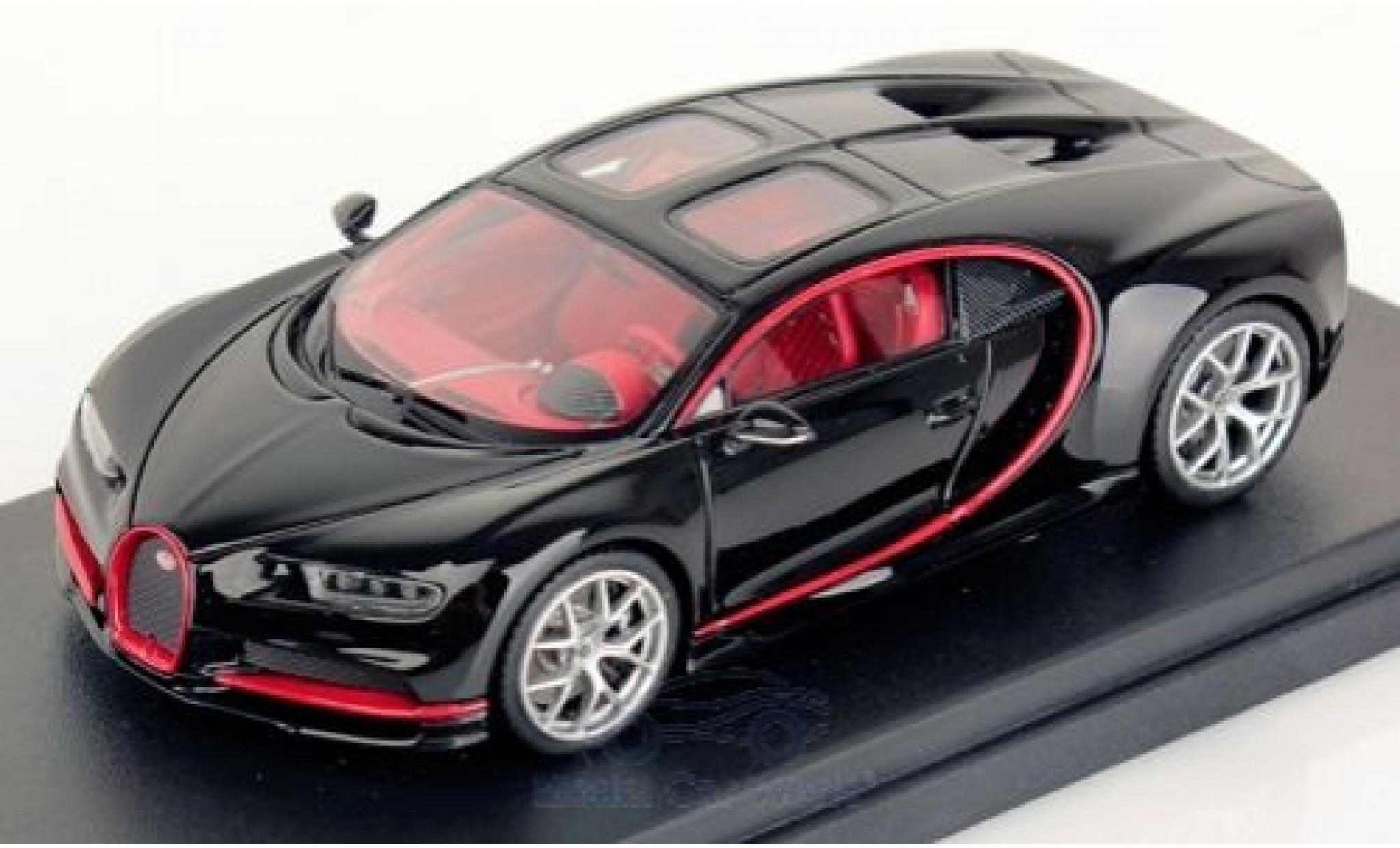 Bugatti Chiron 1/43 Look Smart Sky View zwart/rood modelauto