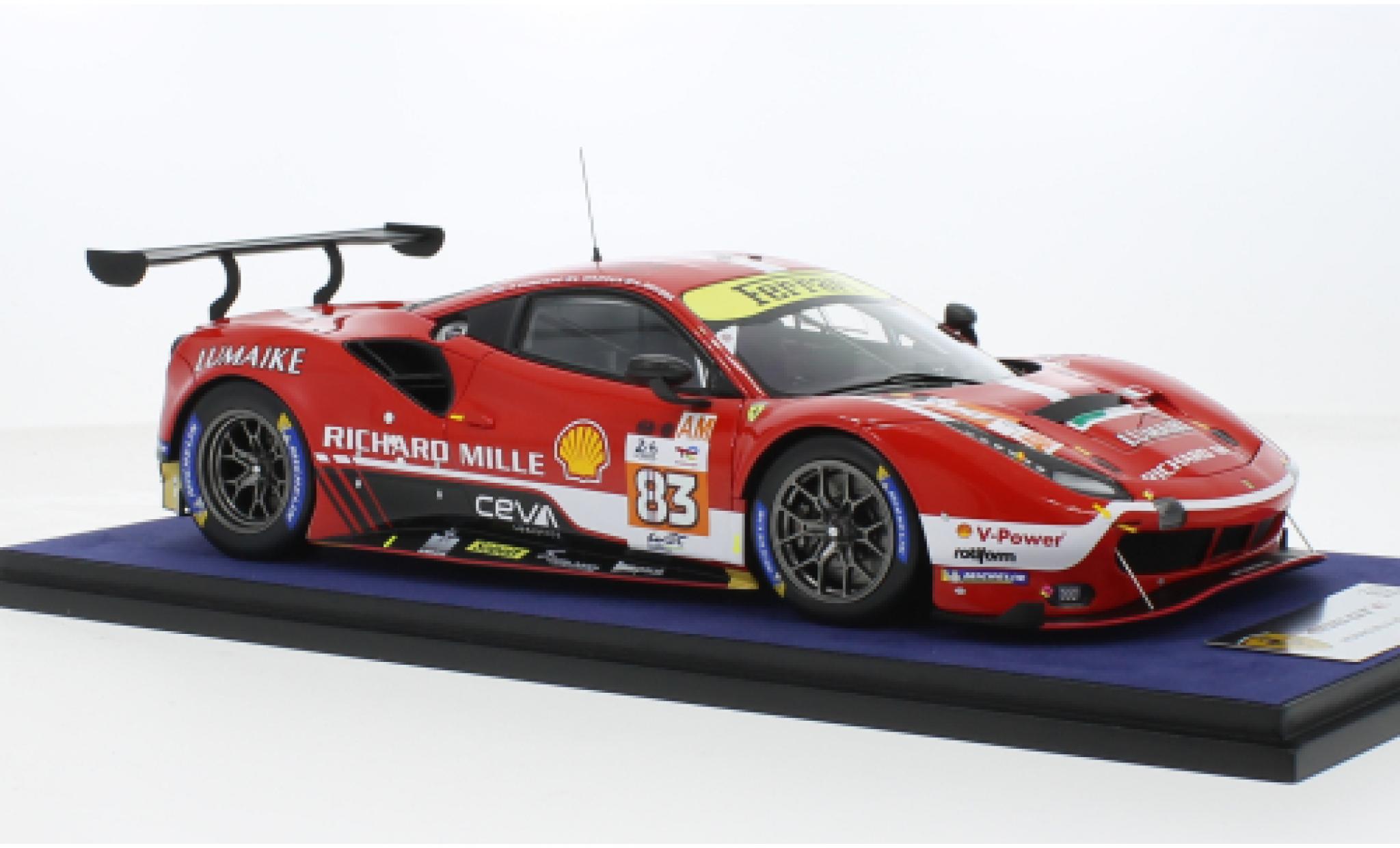 Ferrari 488 1/18 Look Smart GTE EVO No.83 Richard Mille AF Corse 24h Le Mans 2023 1:18 modelauto