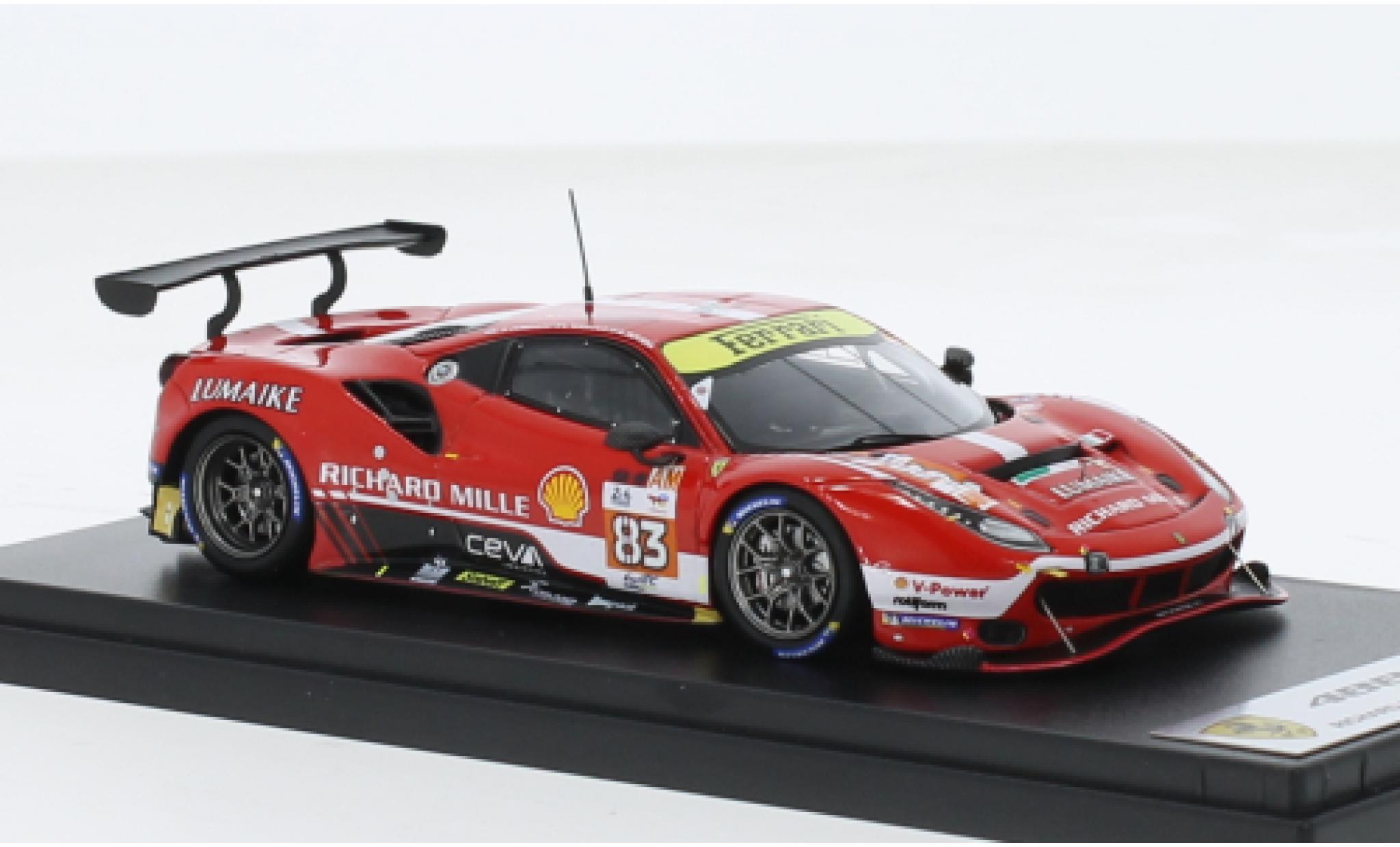 Ferrari 488 1/43 Look Smart GTE EVO No.83 Richard Mille AF Corse 24h Le Mans 2023 1:43 modelauto