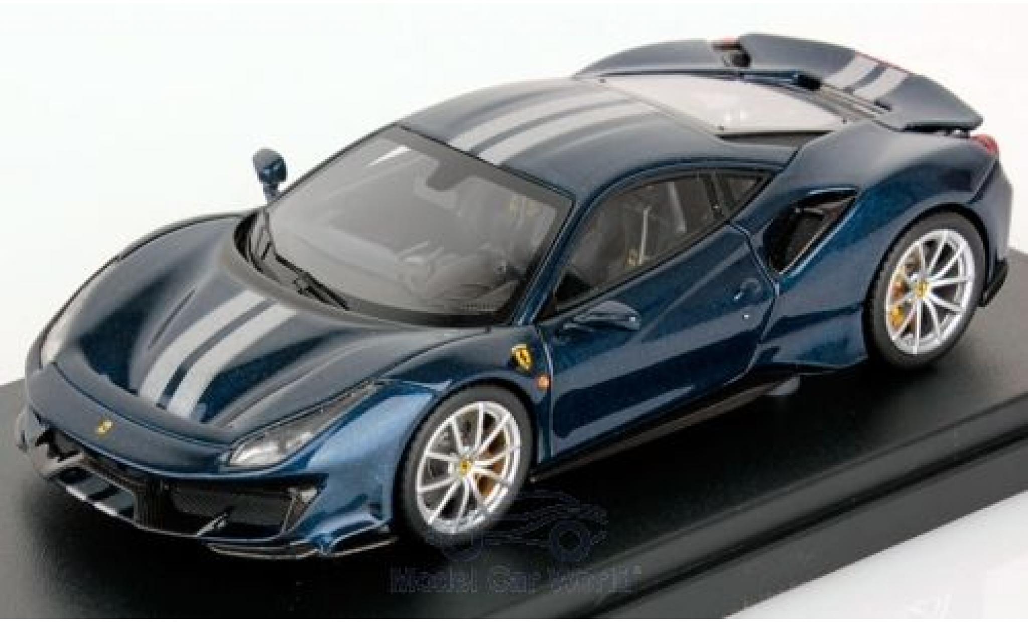 Ferrari 488 1/43 Look Smart Pista blauw modelauto