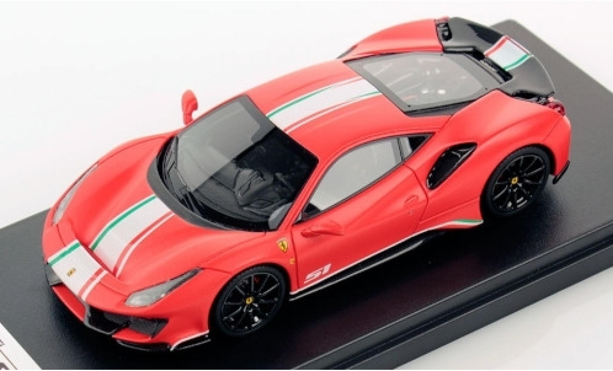 Ferrari 488 1/43 Look Smart Pista Piloti matt-rood/Dekor modelauto