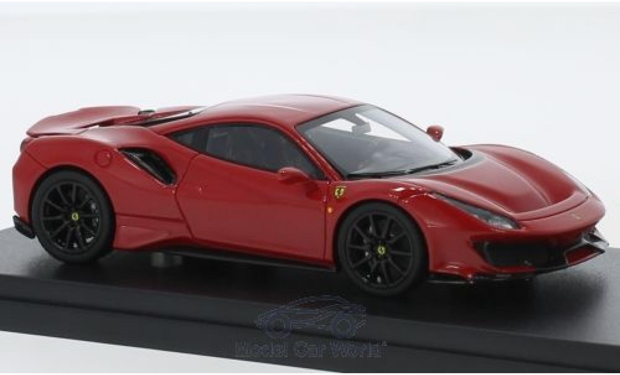 Ferrari 488 1/43 Look Smart Pista rood modelauto