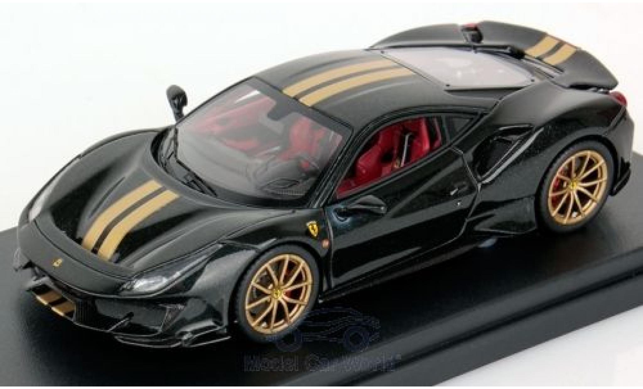 Ferrari 488 1/43 Look Smart Pista zwart modelauto