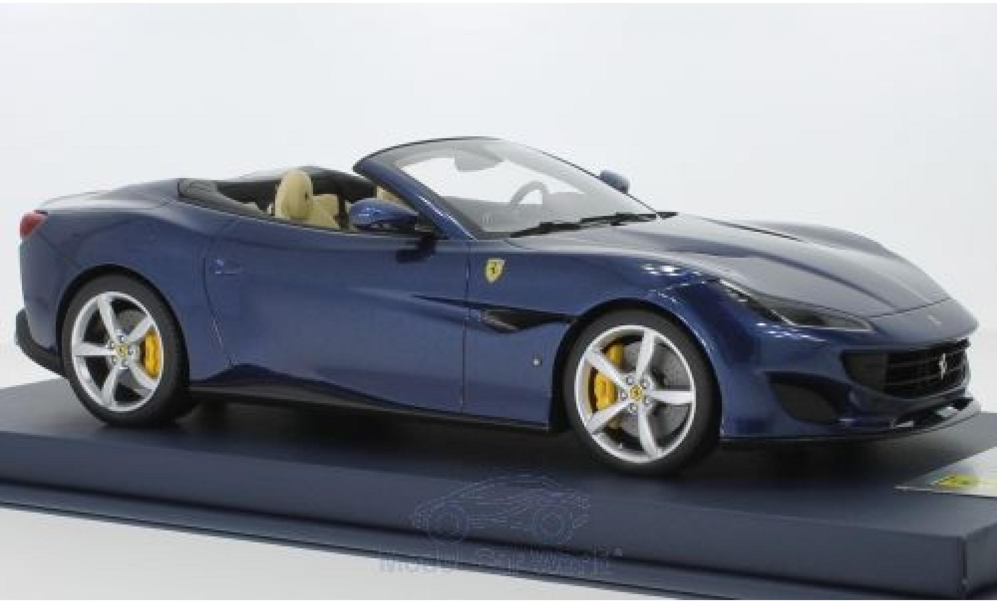 Ferrari Portofino 1/18 Look Smart metallic blauw 2018 modelauto