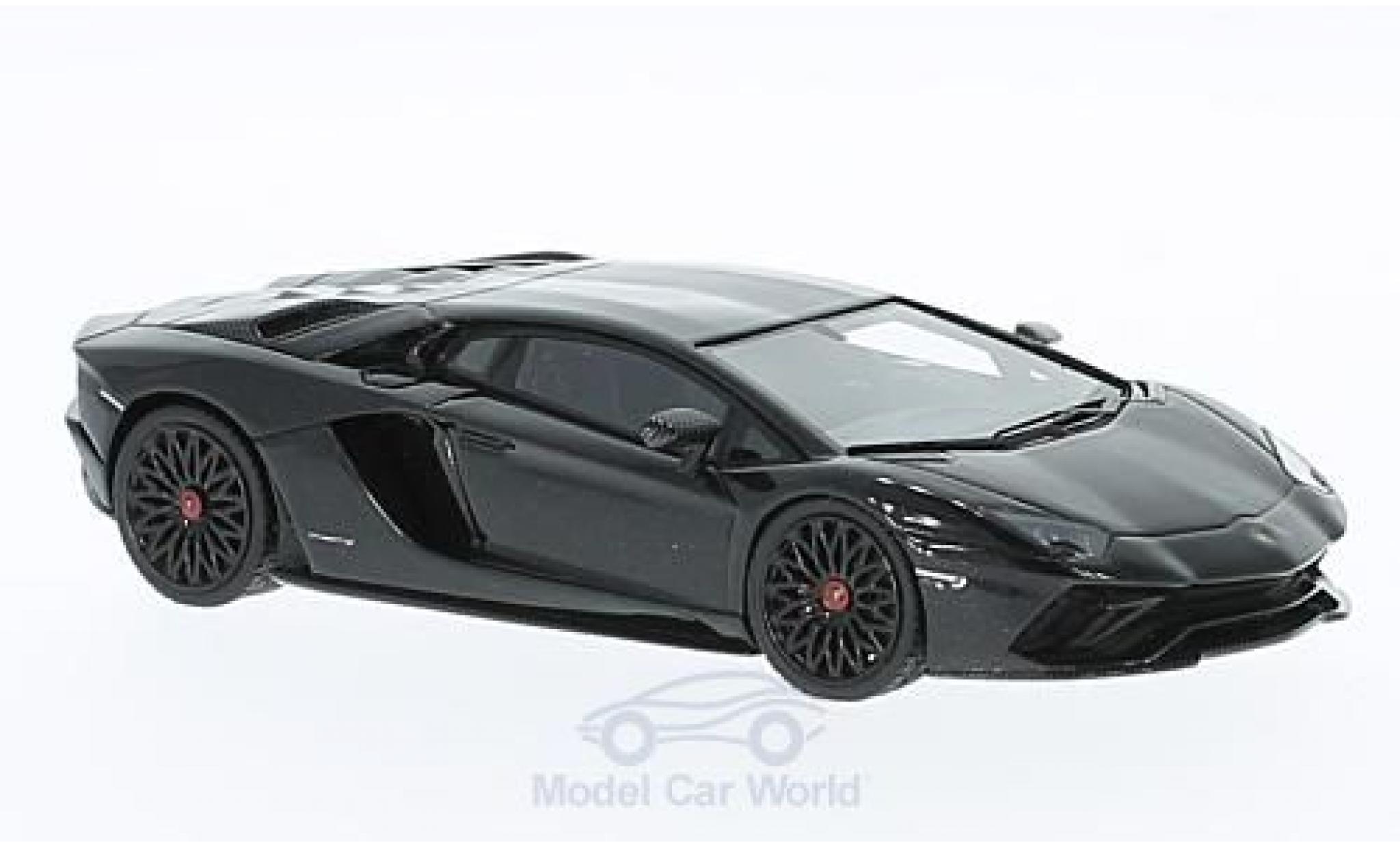 Lamborghini Aventador 1/43 Look Smart S metallic zwart modelauto