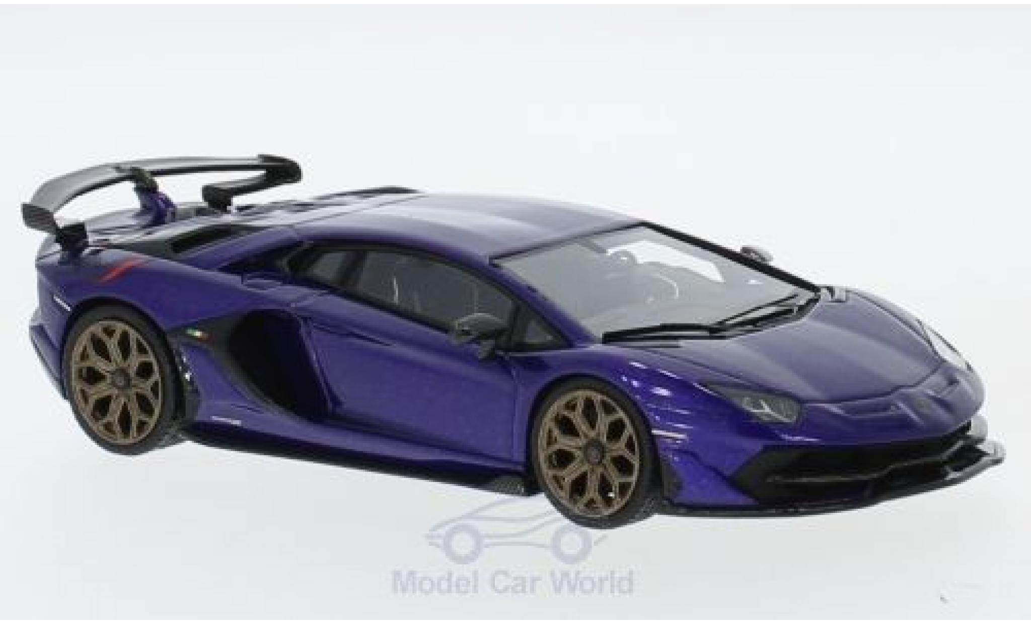 Lamborghini Aventador 1/43 Look Smart SVJ metallic paarsee modelauto