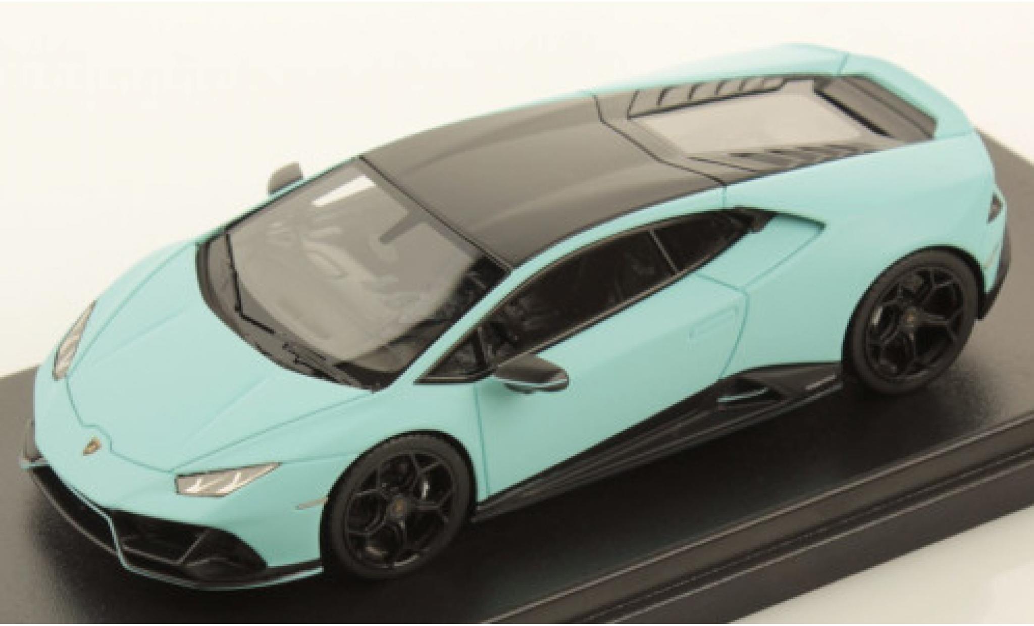 Lamborghini Huracan 1/43 Look Smart Evo Fluo Capsule matt-blauw/matt-zwart modelauto